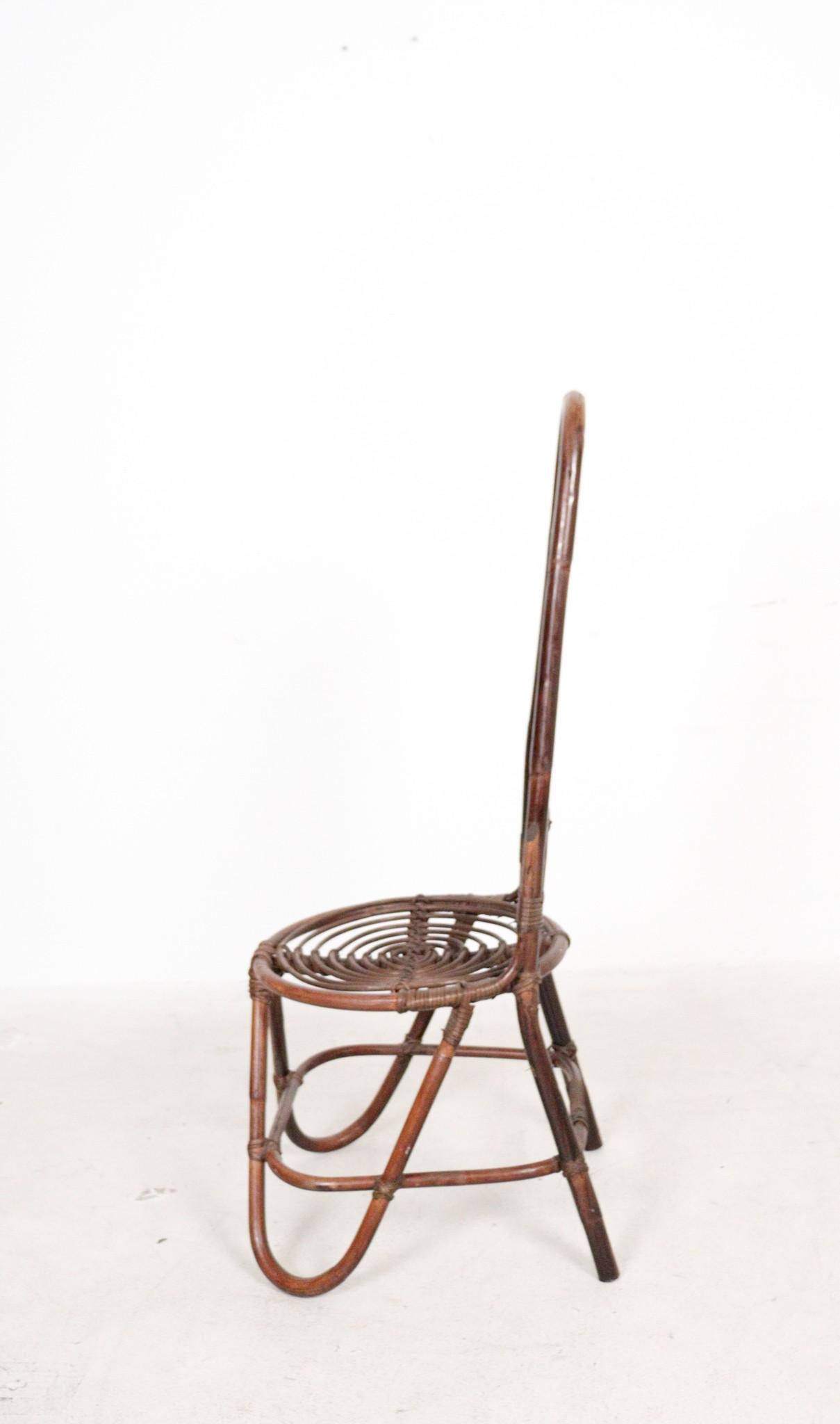 Chaise en bambou de Dirk Van Sliedrecht pour Rohe Noordwolde  Suède années 1960. en vente 2