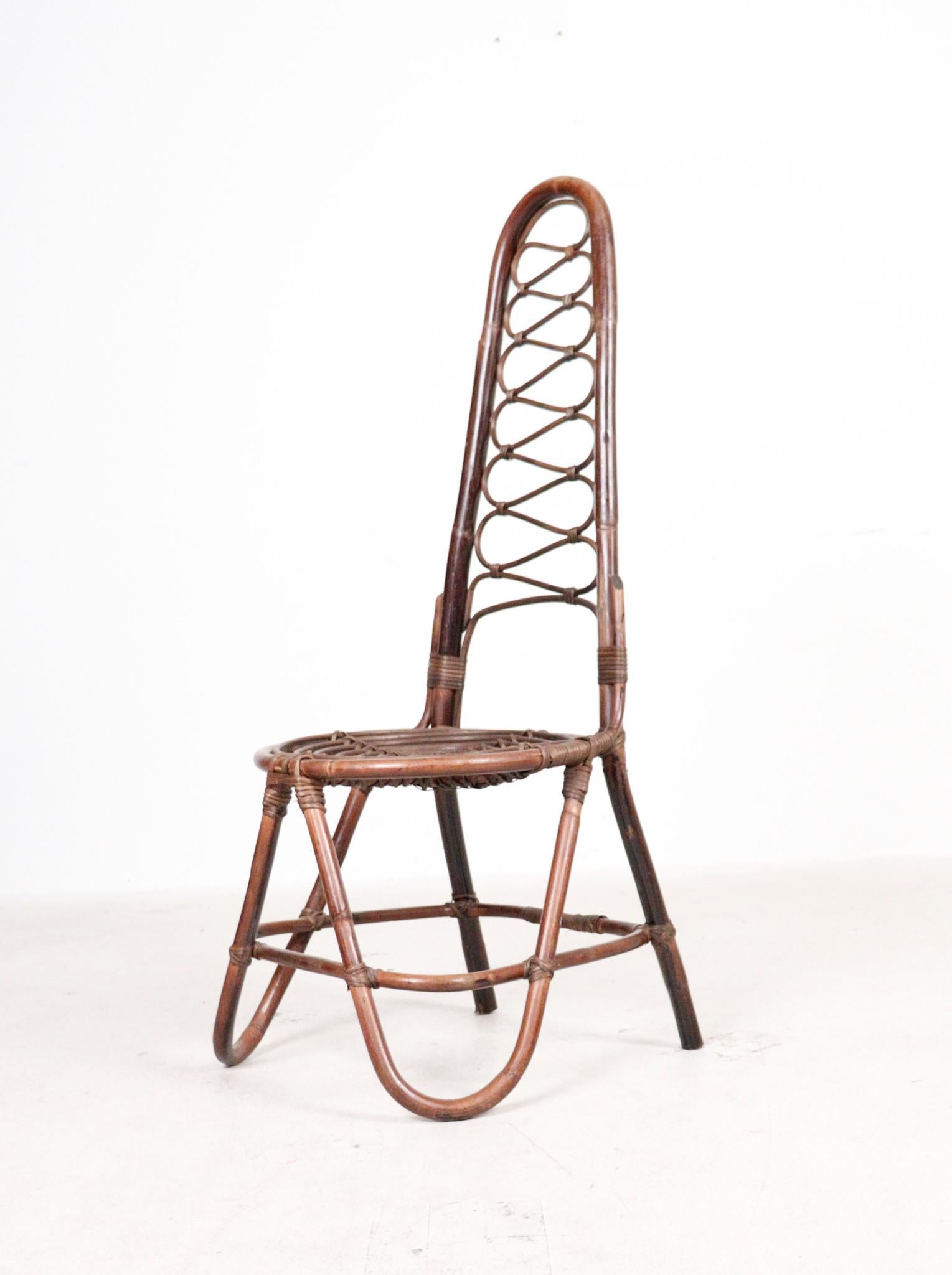 Bamboo Chair by Dirk Van Sliedrecht for Rohe Noordwolde  Sweden 1960s. For Sale 4