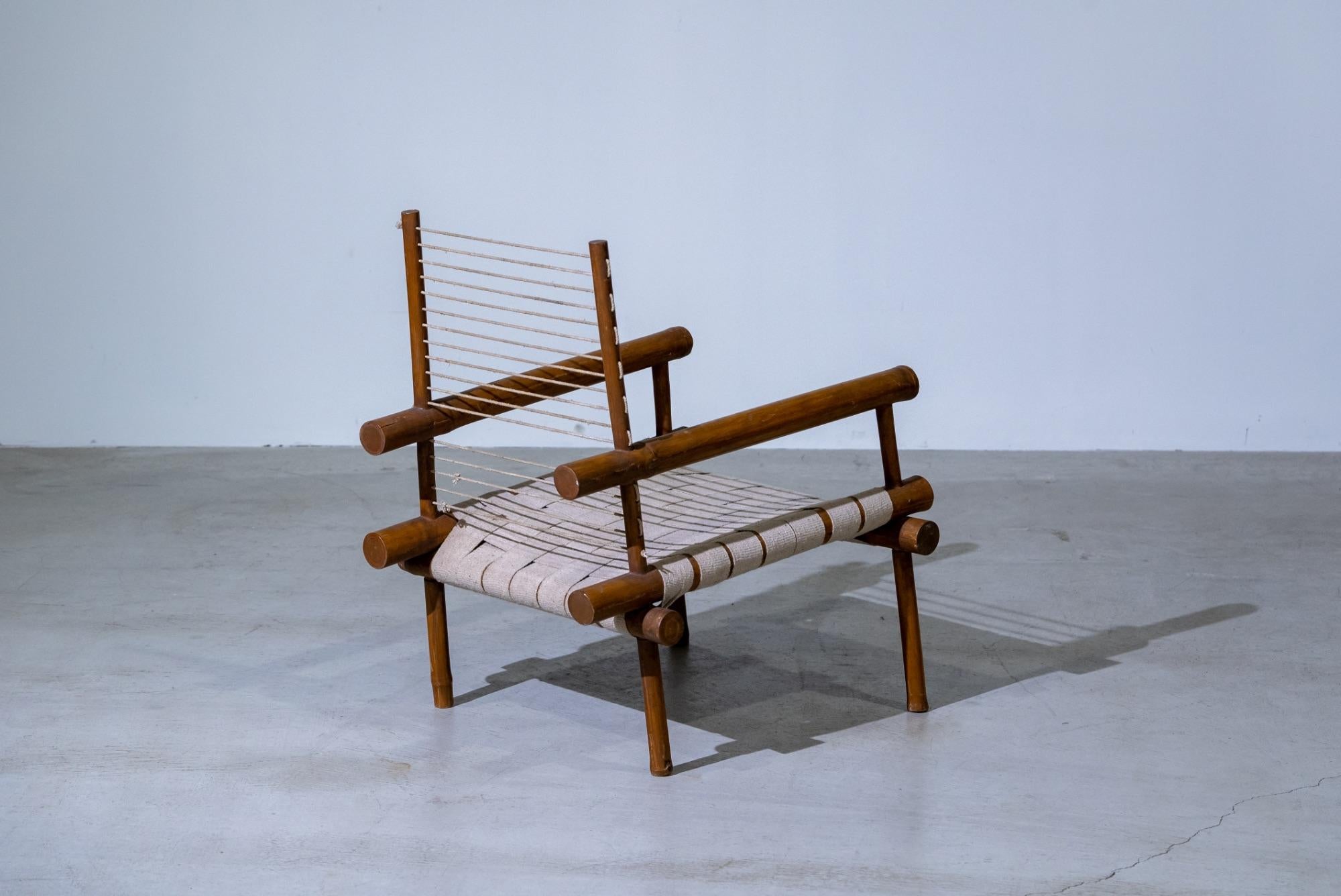 Indiano Sedia in bambù di Pierre Jeanneret, 1953-54 ca. in vendita