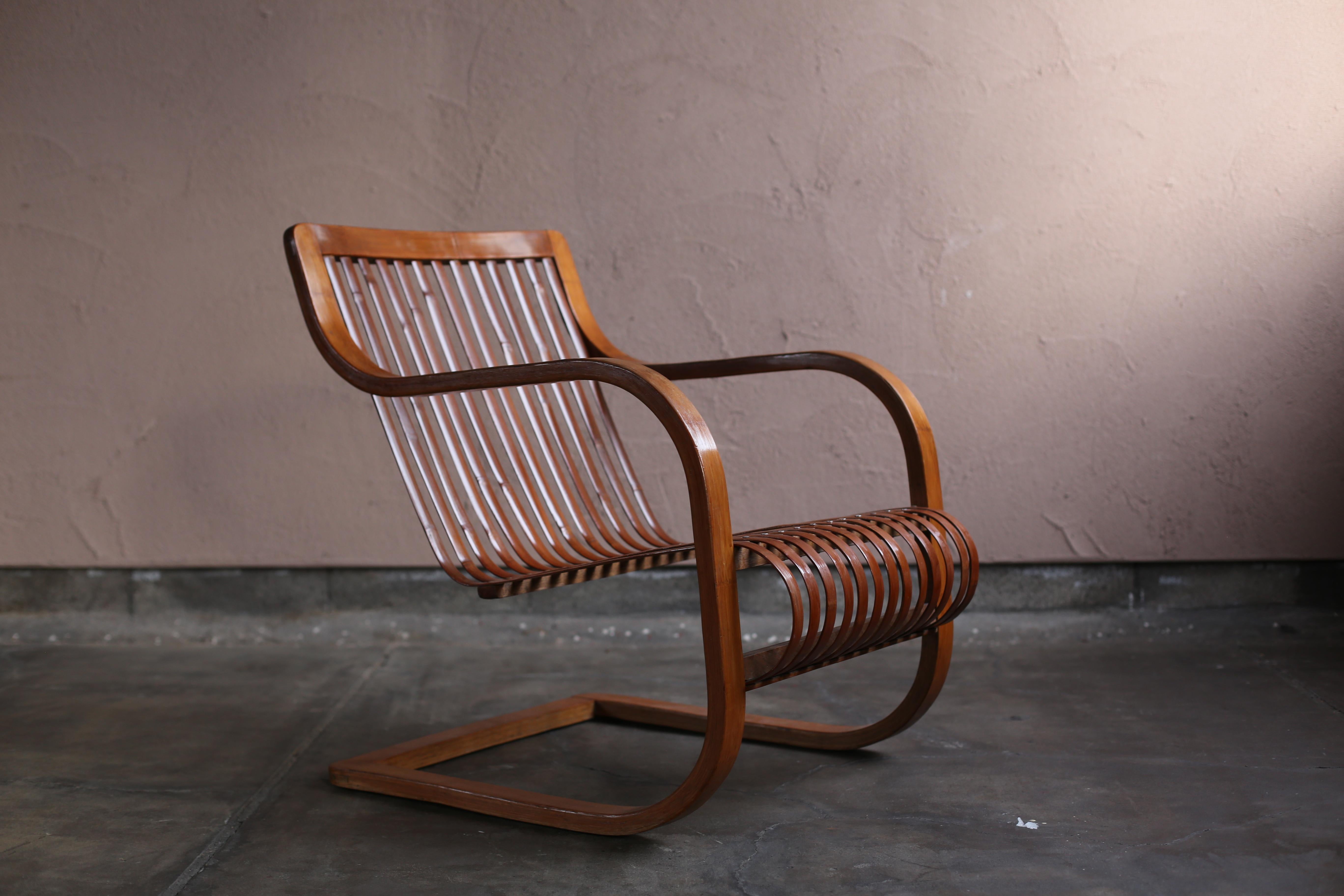 Japonisme Bamboo Chair by Ubunji Kidokoro