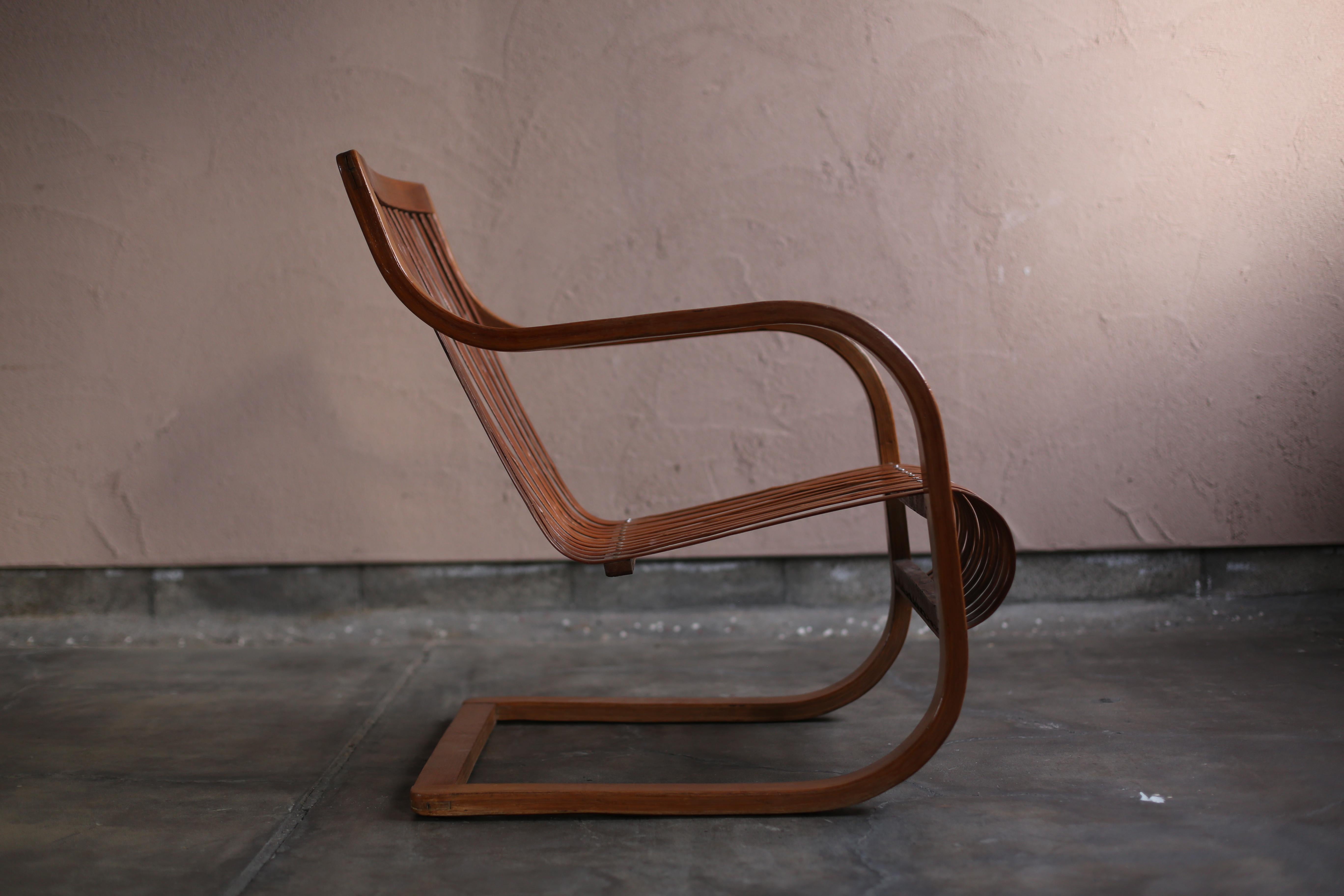 Bamboo Chair by Ubunji Kidokoro In Good Condition In Sammu-shi, Chiba