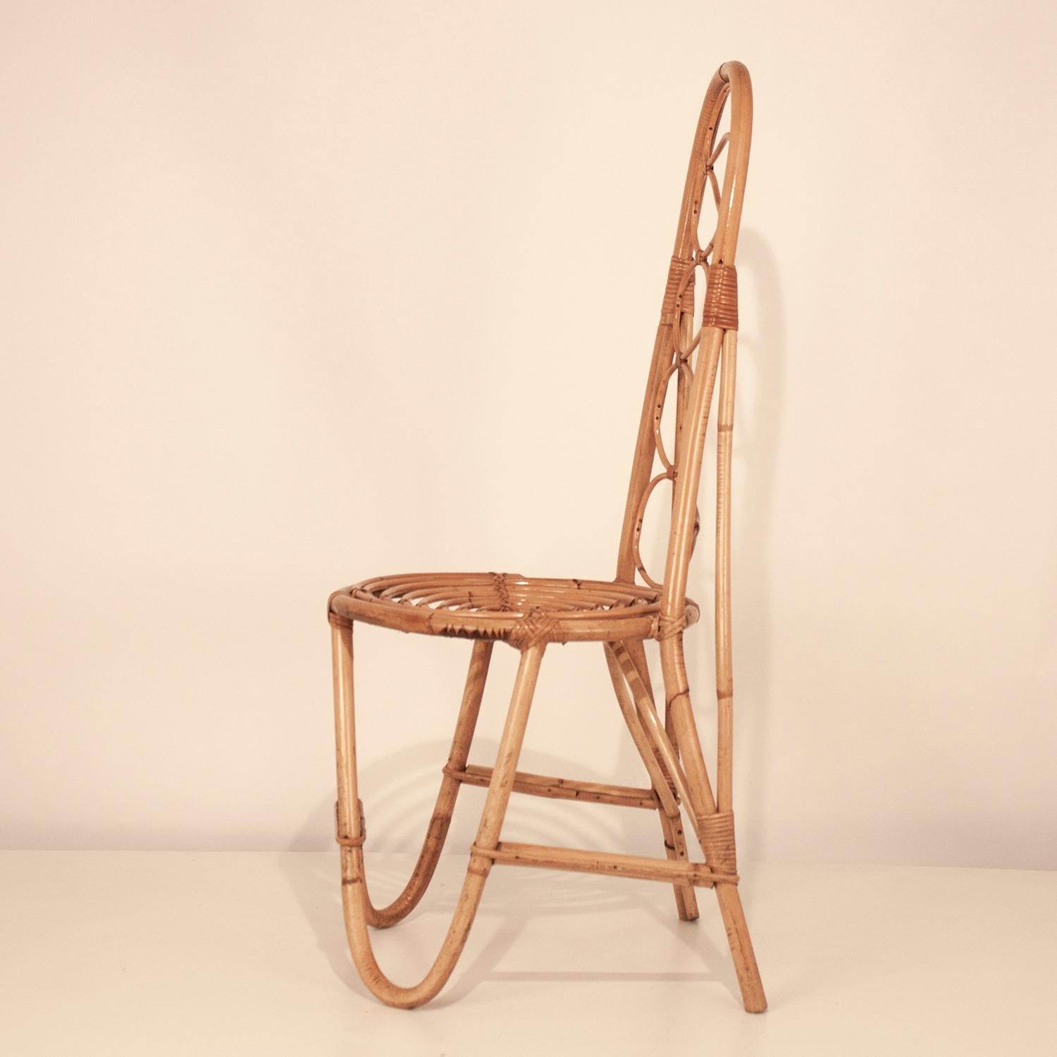 Mid-Century Modern Bamboo Chair, Spain, 1960s