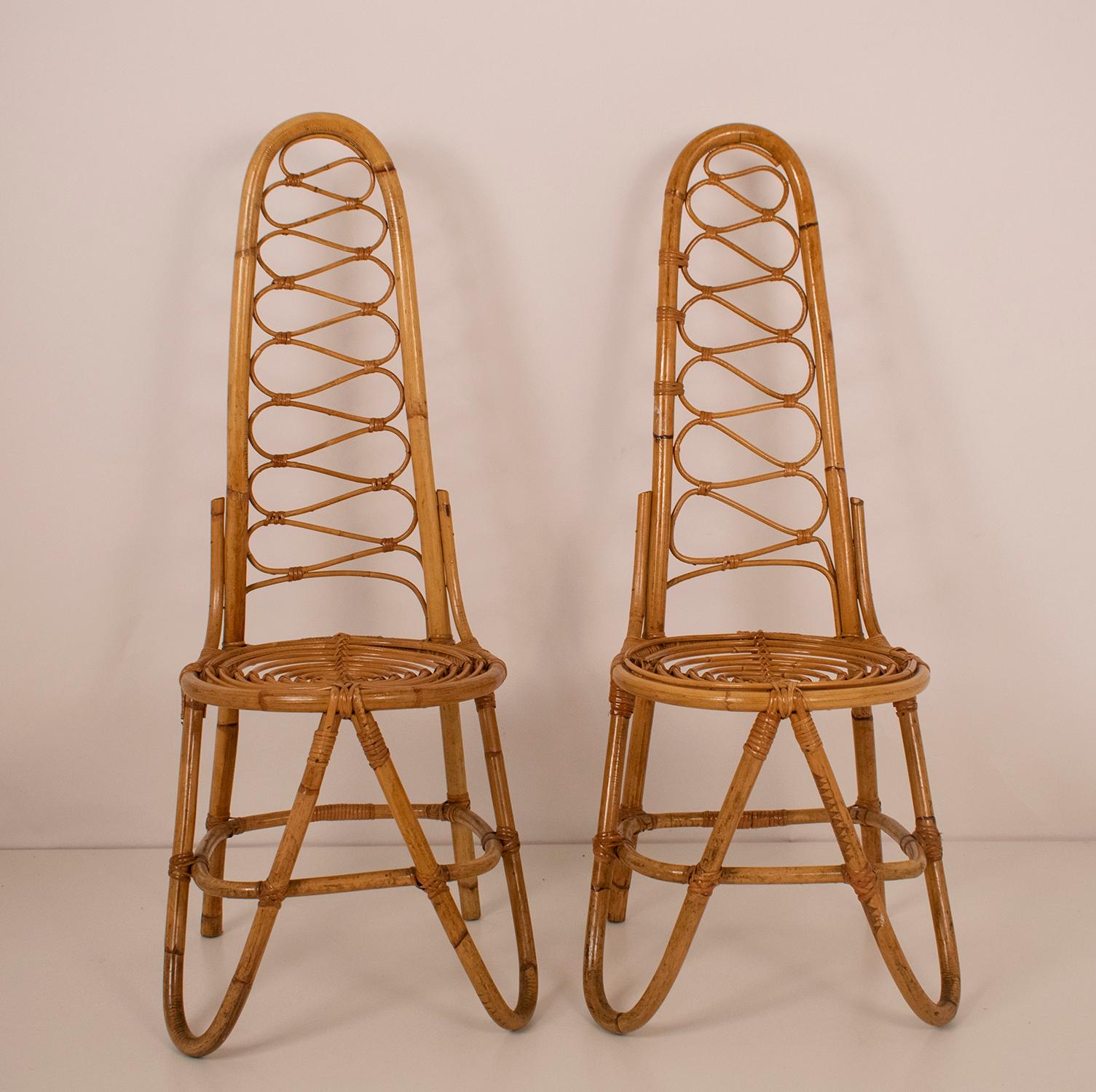 Mid-20th Century Bamboo Chairs by Dirk Van Sliedrecht for Rohe Noordwolde, 1950