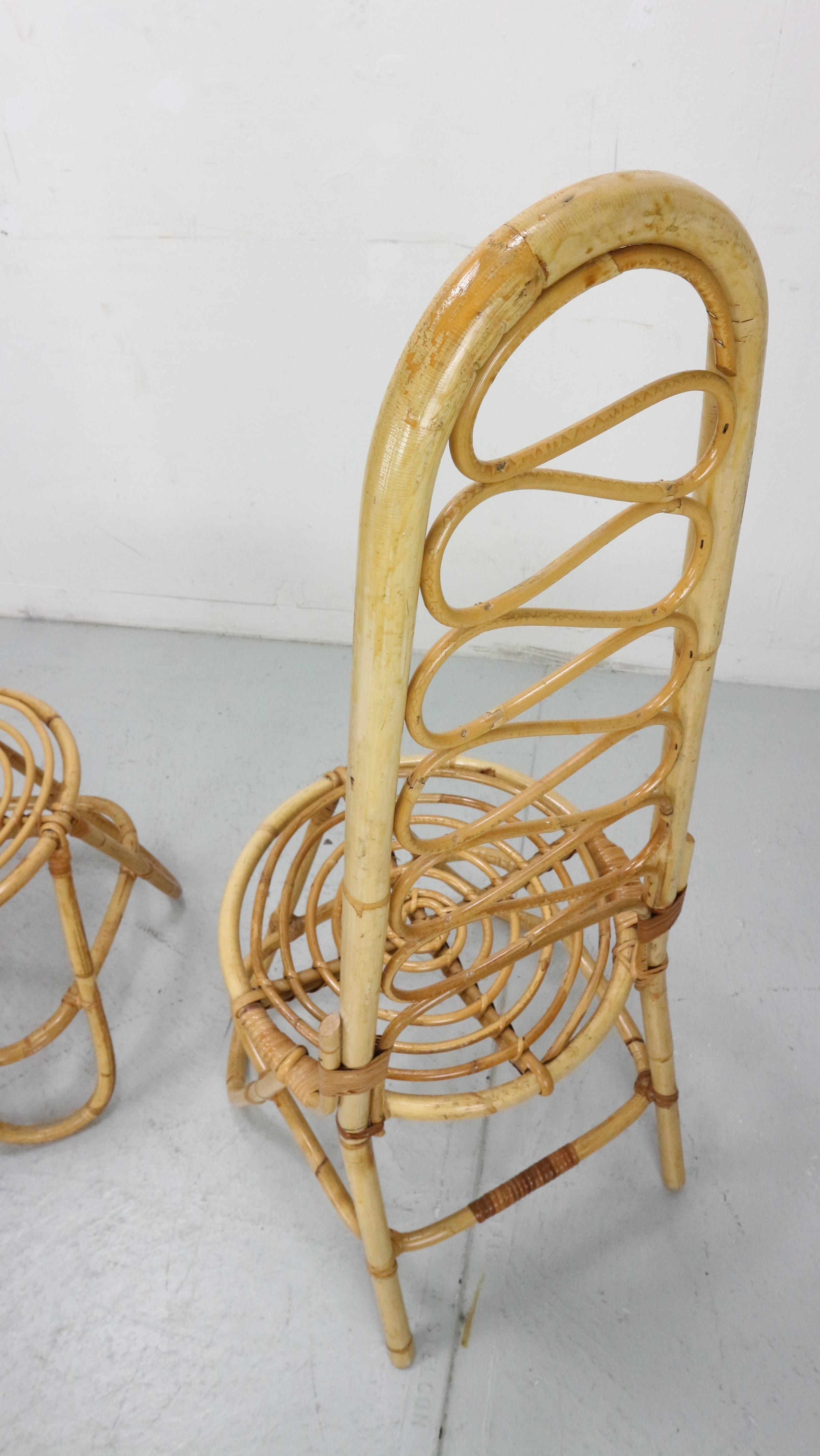 Bamboo Chairs by Dirk Van Sliedrecht for Rohe Noordwolde, 1960 For Sale 5