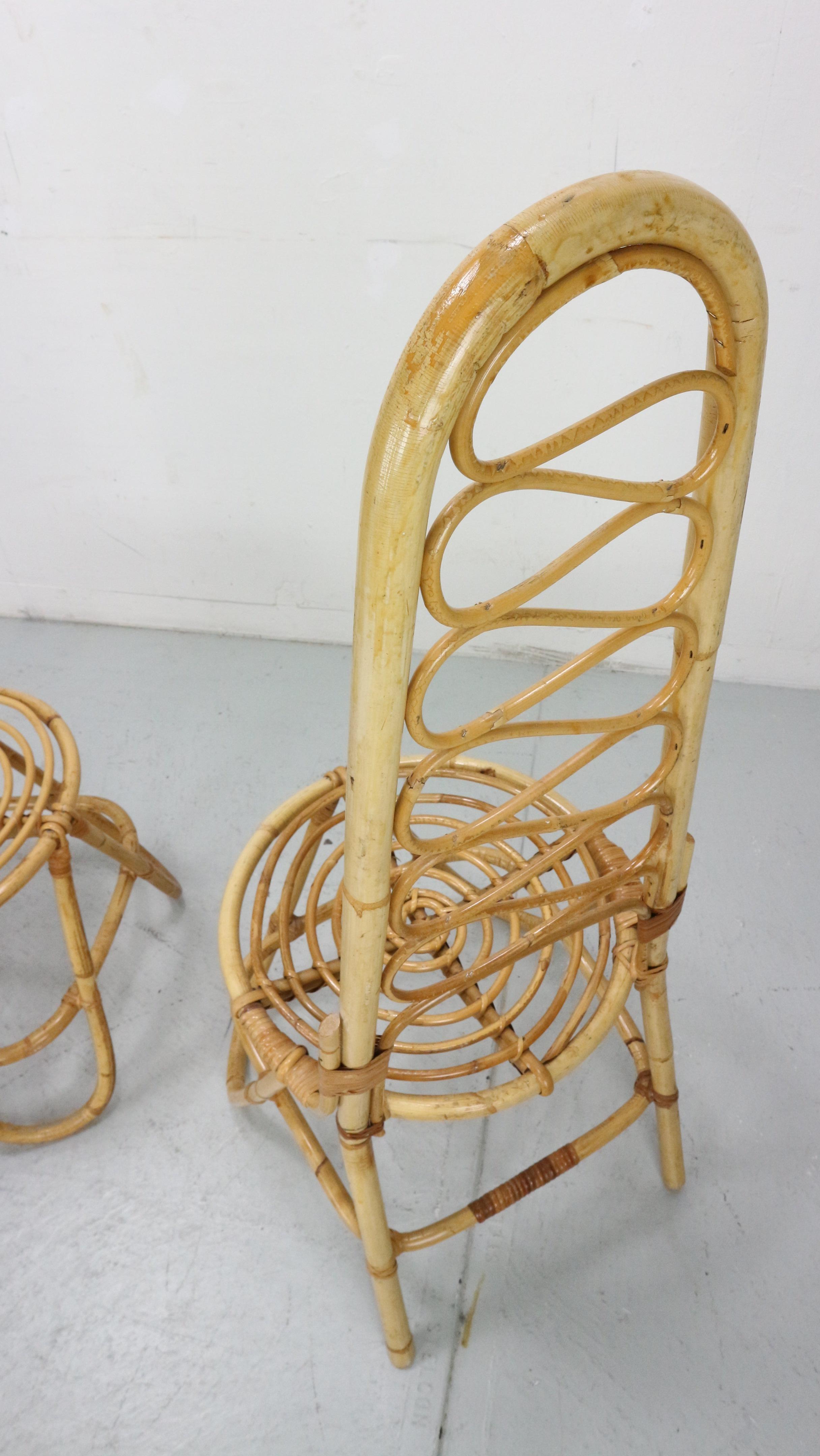 Sillas de bambú de Dirk Van Sliedrecht para Rohe Noordwolde, 1960 en venta 4