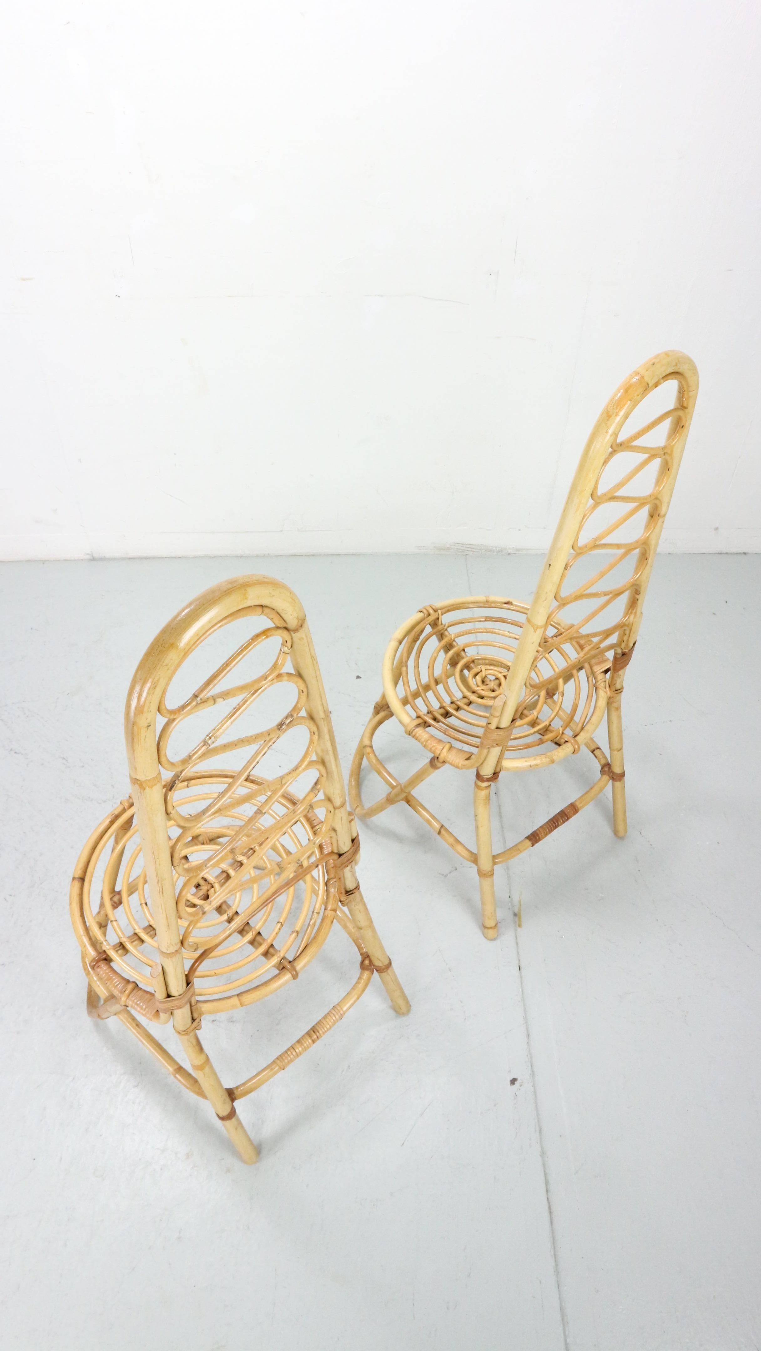 Bamboo Chairs by Dirk Van Sliedrecht for Rohe Noordwolde, 1960 For Sale 10
