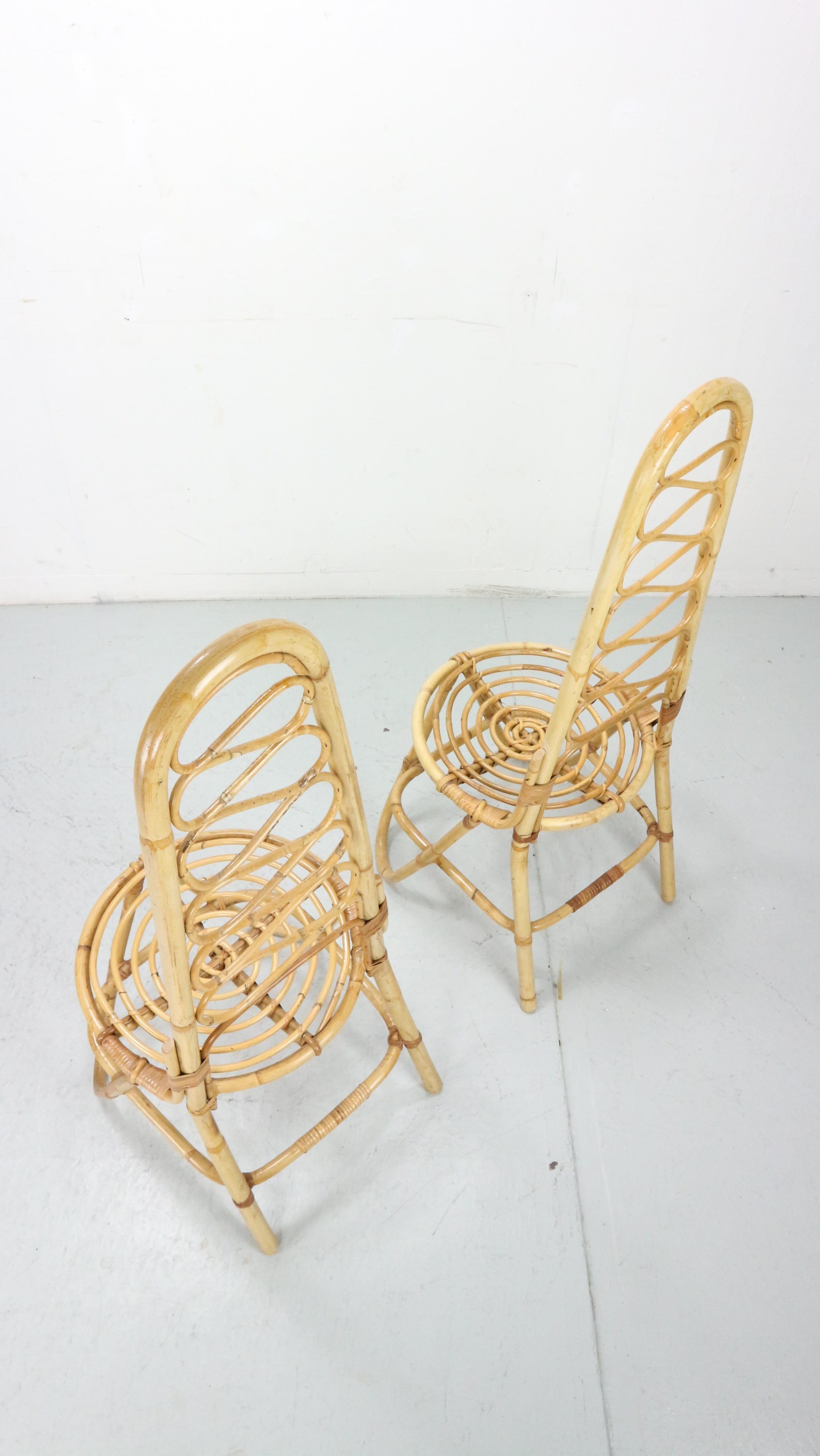 Sillas de bambú de Dirk Van Sliedrecht para Rohe Noordwolde, 1960 en venta 9