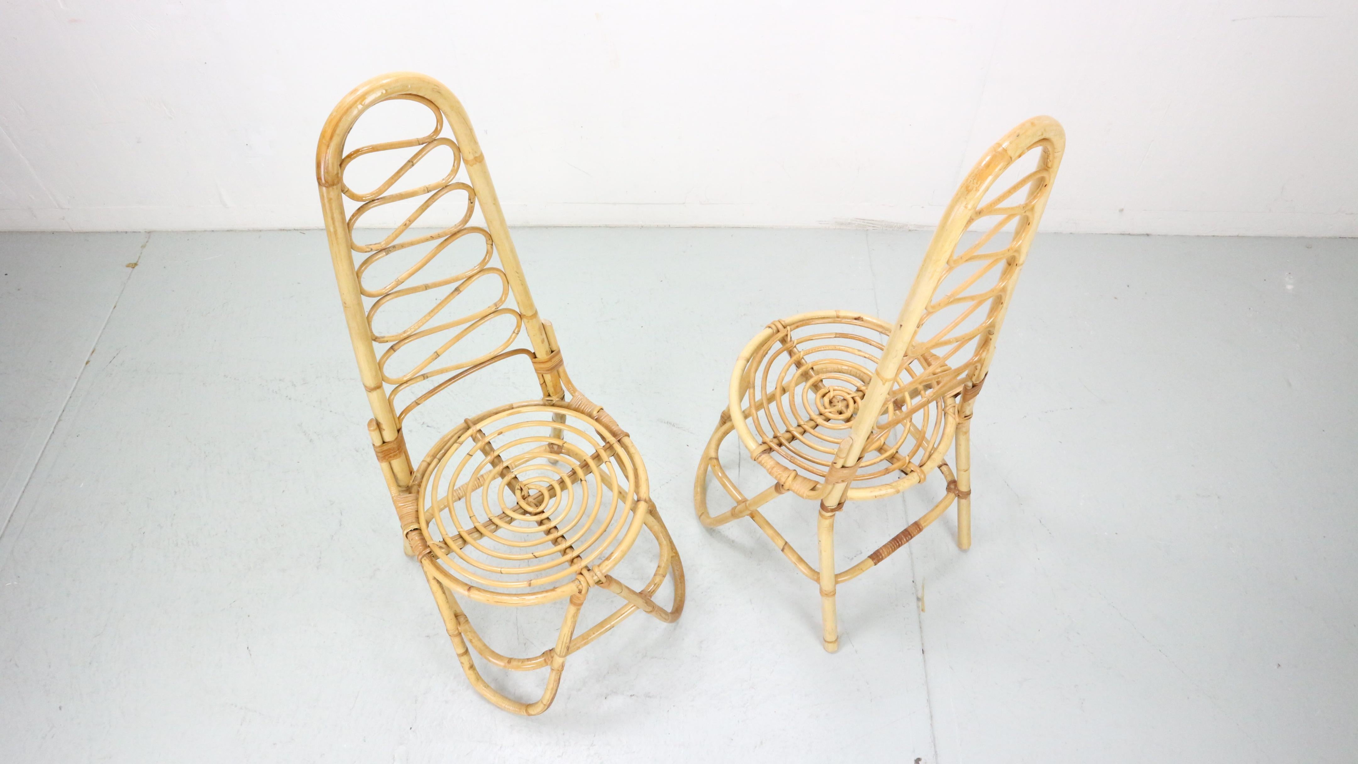 Sillas de bambú de Dirk Van Sliedrecht para Rohe Noordwolde, 1960 en venta 10