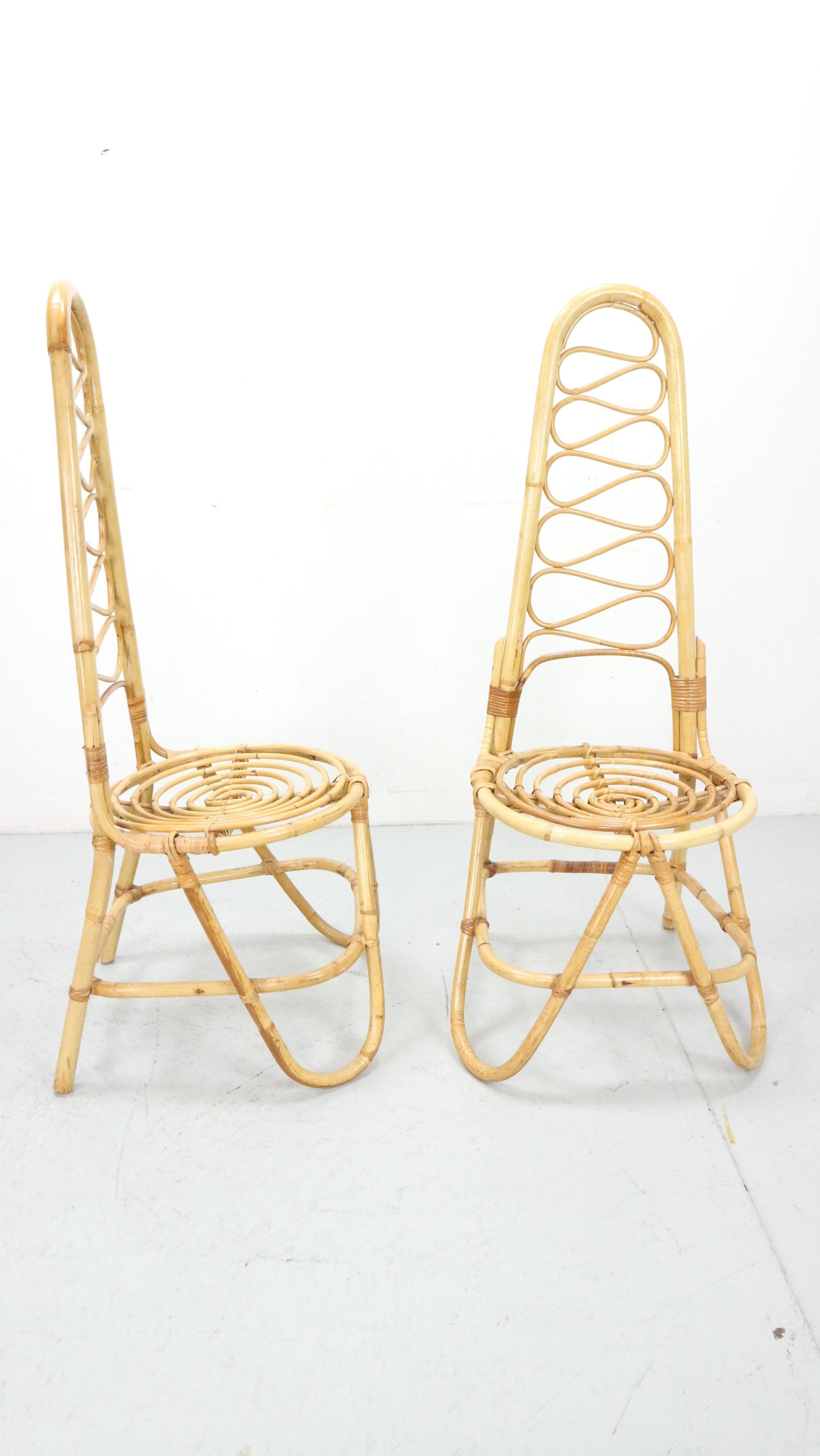 Sillas de bambú de Dirk Van Sliedrecht para Rohe Noordwolde, 1960 Holandés en venta