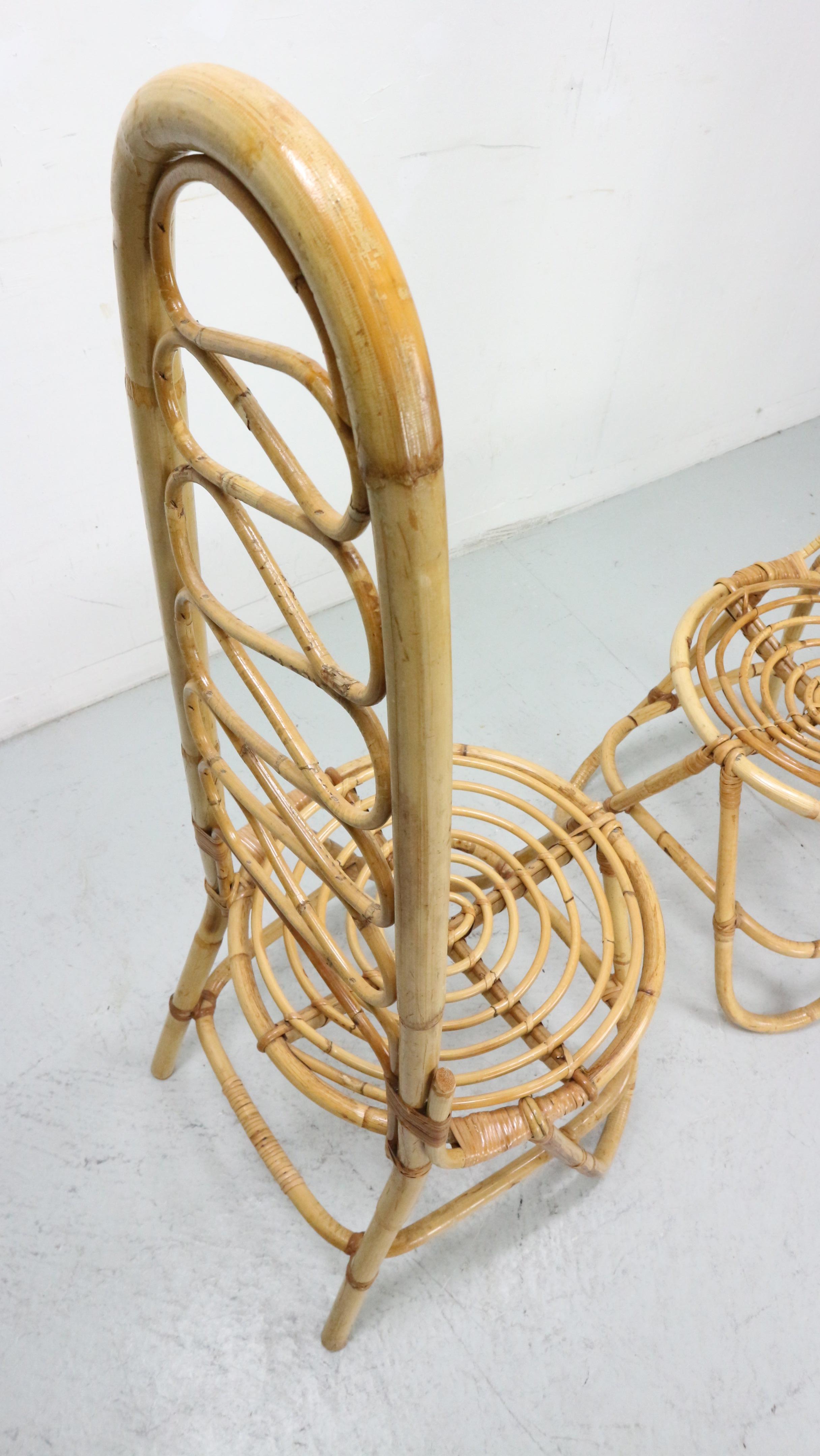 Bamboo Chairs by Dirk Van Sliedrecht for Rohe Noordwolde, 1960 For Sale 1