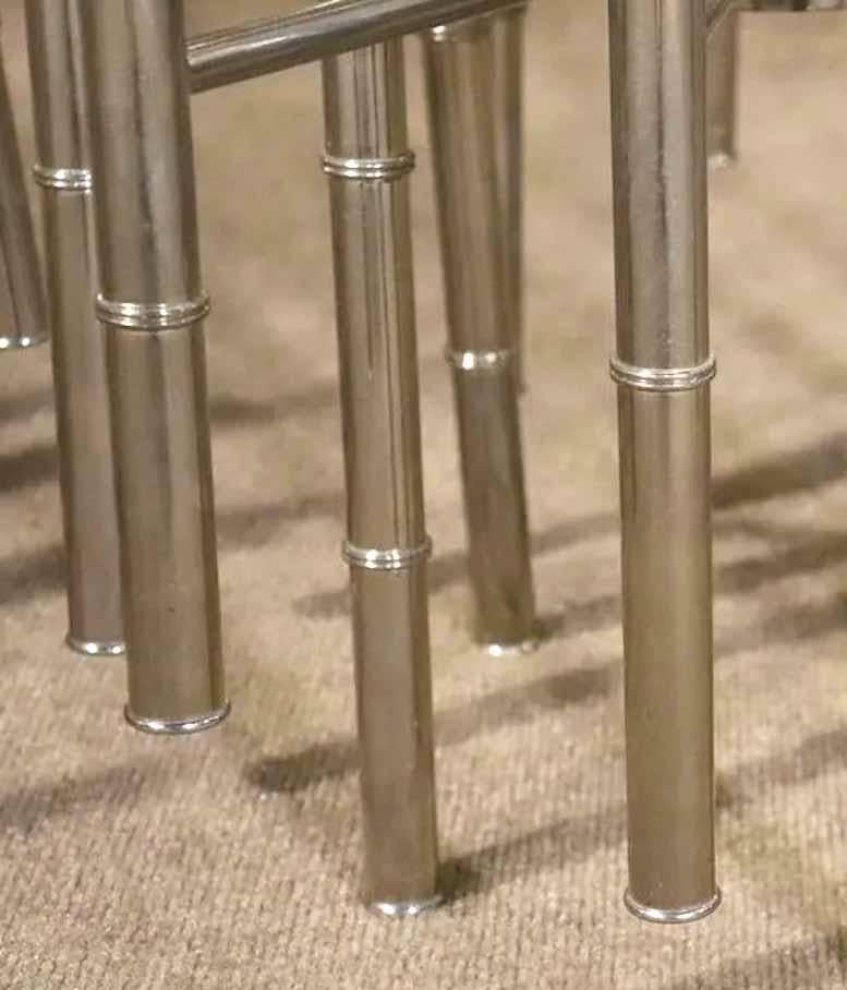 Lampadario Bamboo in cromo In condizioni buone in vendita a Brooklyn, NY