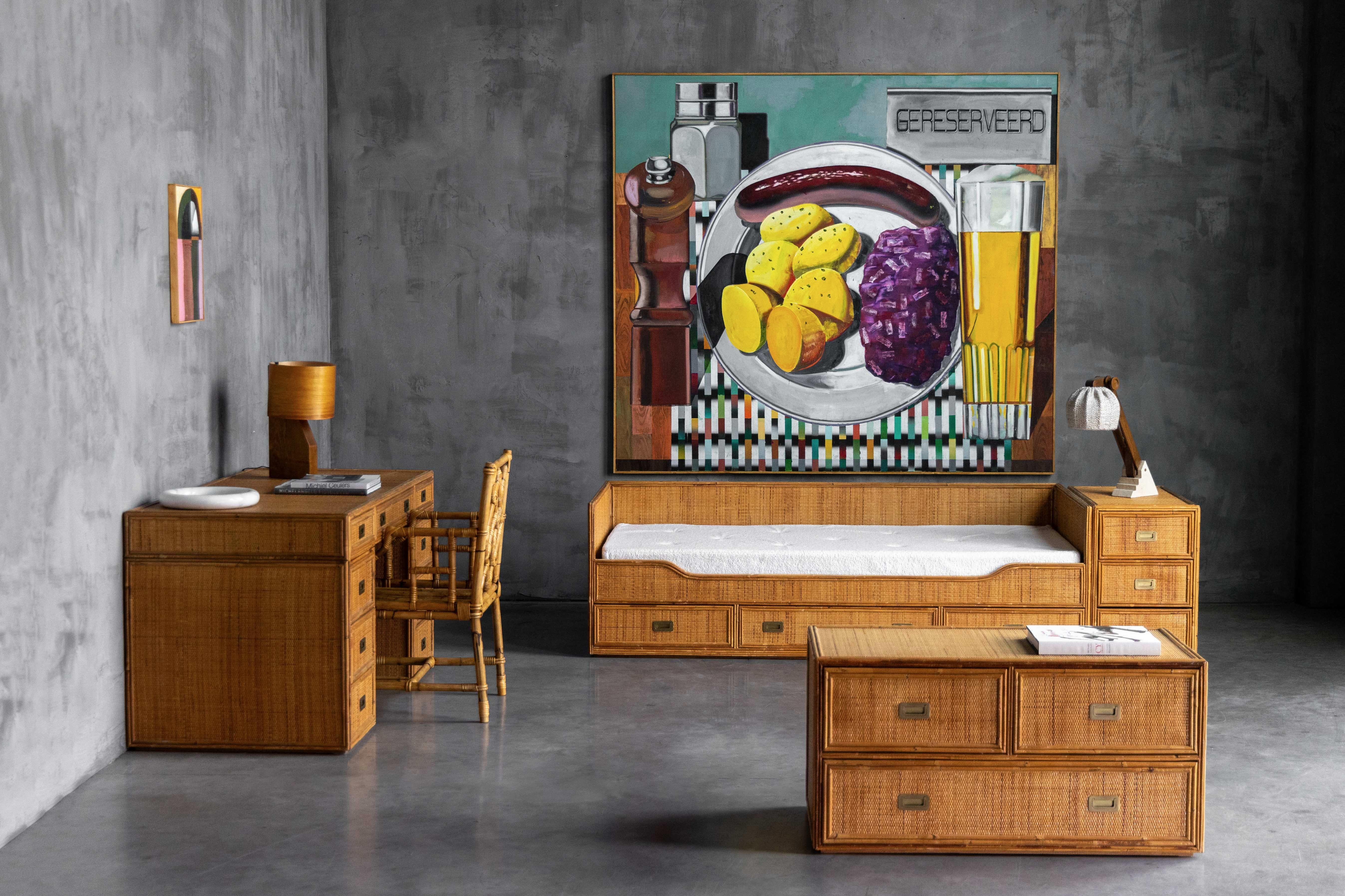 Bamboo Chest of Drawers by Vivai del Sud, Italy, 1970s For Sale 2