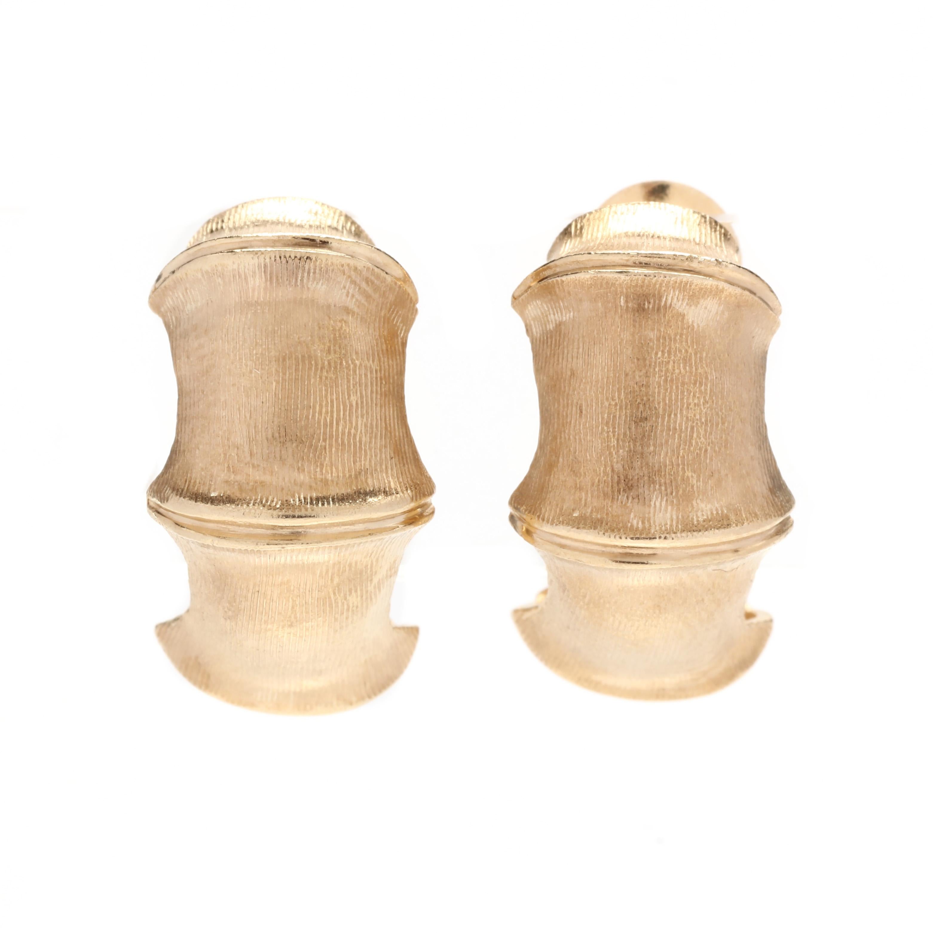 Ponte Vecchio Diamond Gold Bow Hoop ClipOn Earrings at 1stDibs