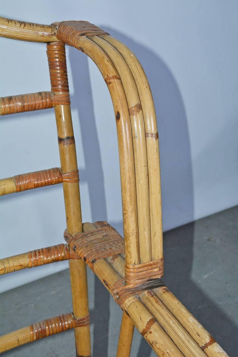 Bamboo Club Chair In Good Condition In Sheffield, MA