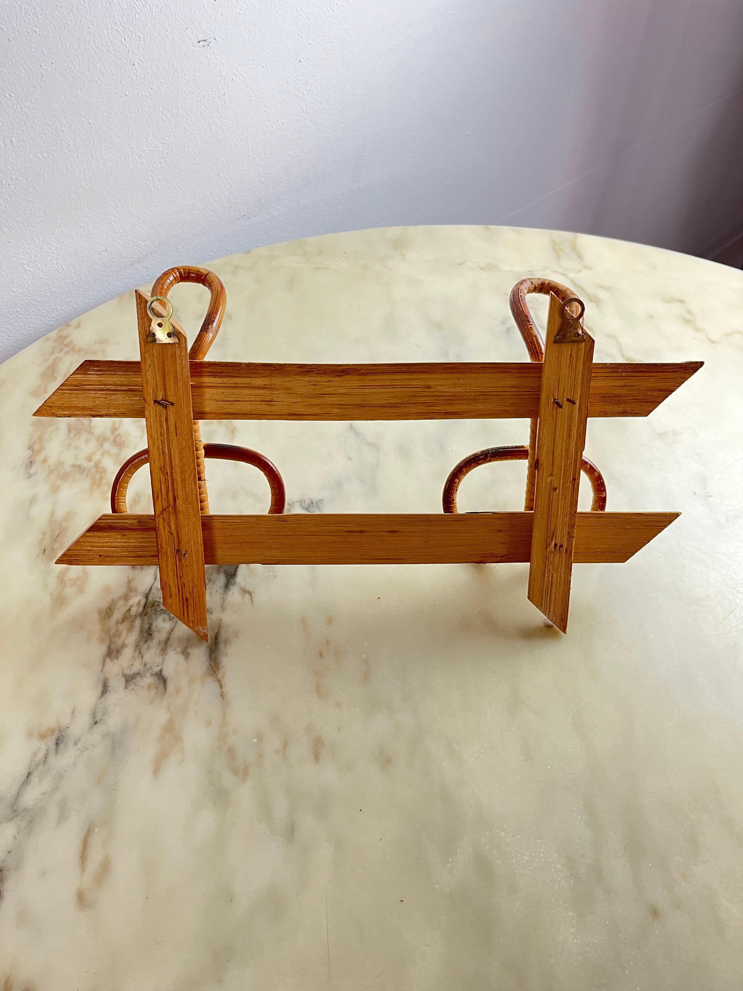 Bamboo Coat Hanger, 1960s In Good Condition For Sale In Palermo, IT