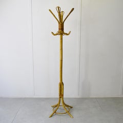 Porte-manteau en bambou, production italienne des années 1960.