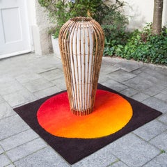 Bamboo Cocoon Floor Lamp, France, 1950