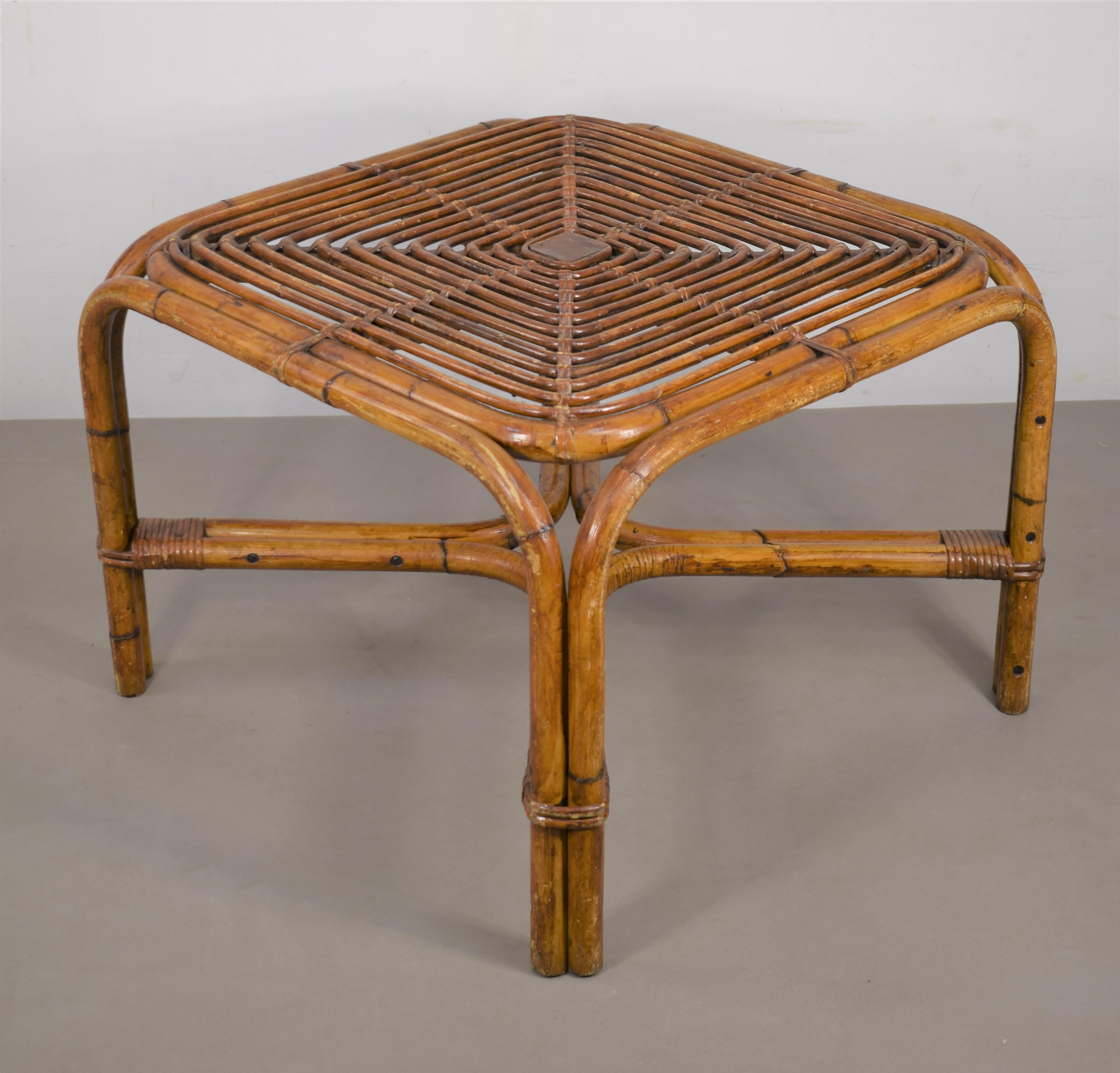 Bamboo Coffee Table, 1960s For Sale 2