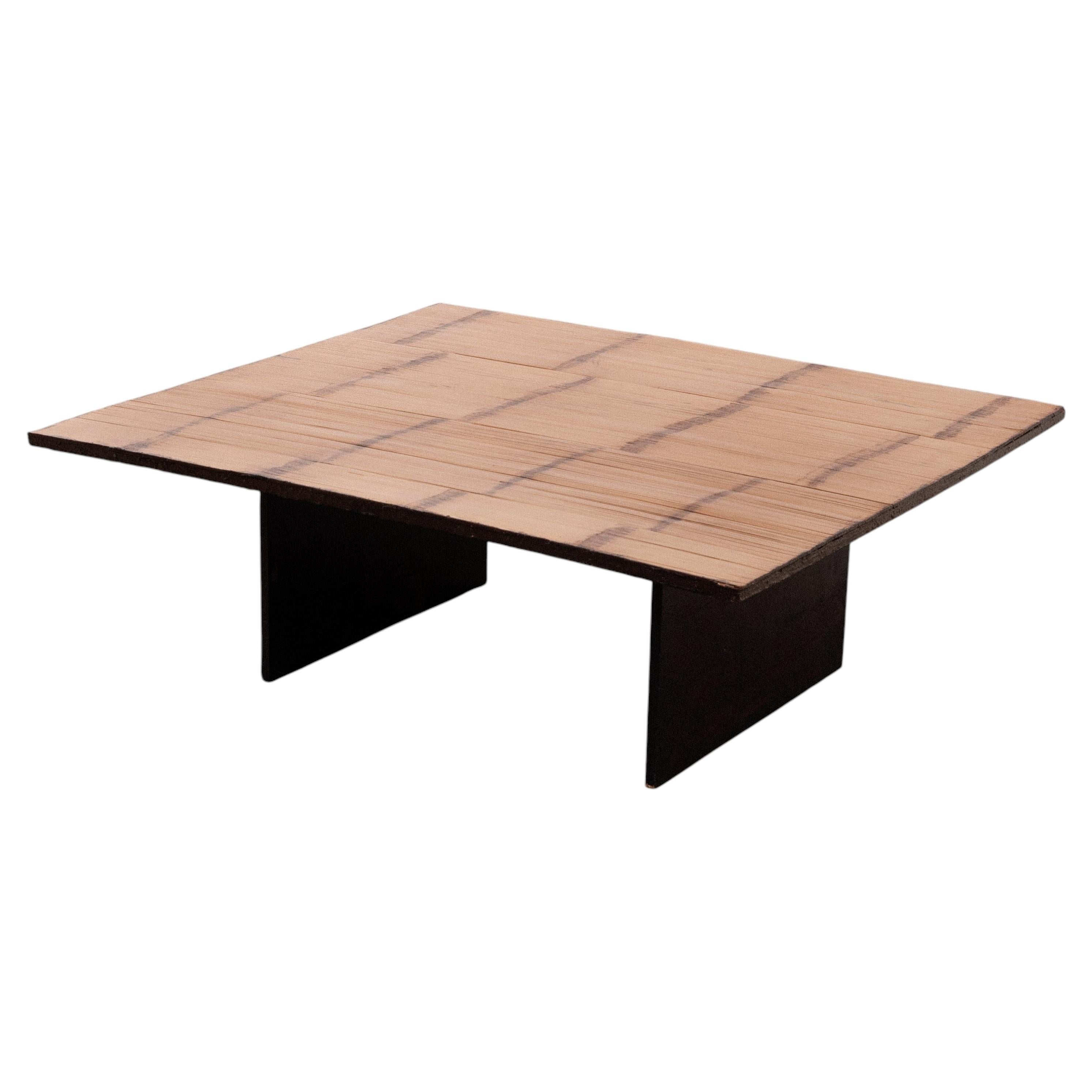 Table basse en bambou attribuée à Axel Vervoordt, Belgique, années 1980