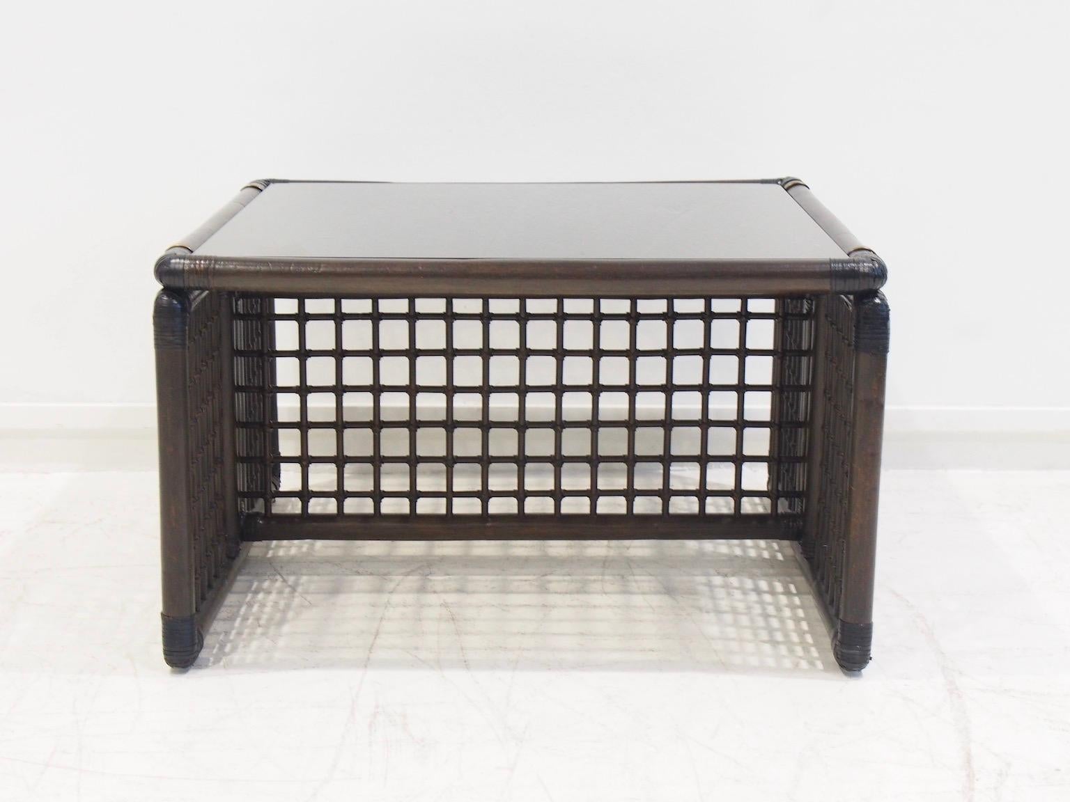 Bamboo Coffee Table Basilian by Afra and Tobia Scarpa For Sale 5