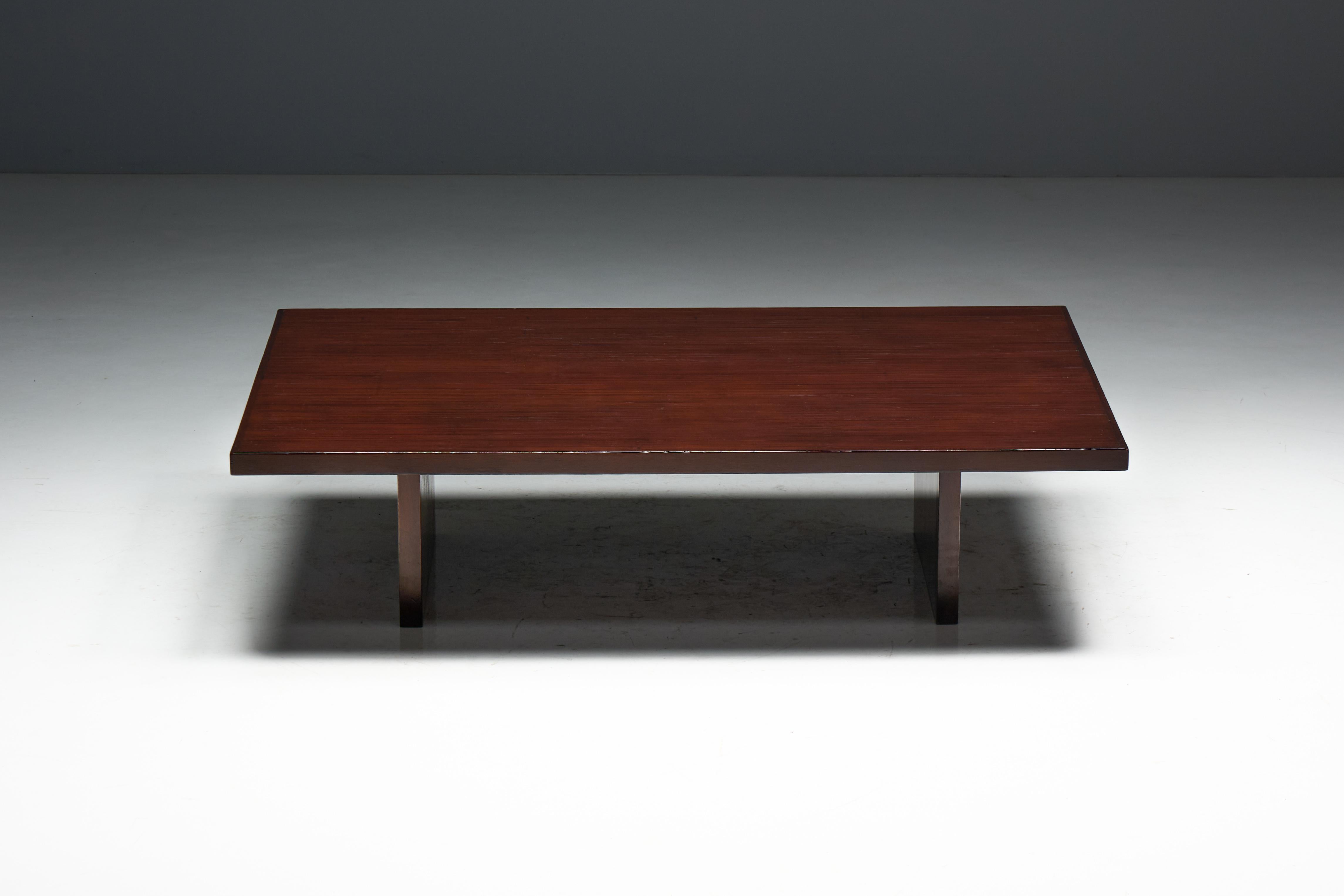 Mid-Century Modern Bamboo Coffee Table by Axel Vervoordt, Belgium, 1980s For Sale