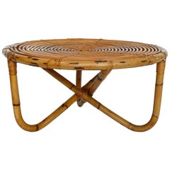 Bamboo Coffee Table by Bonacina, 1980s