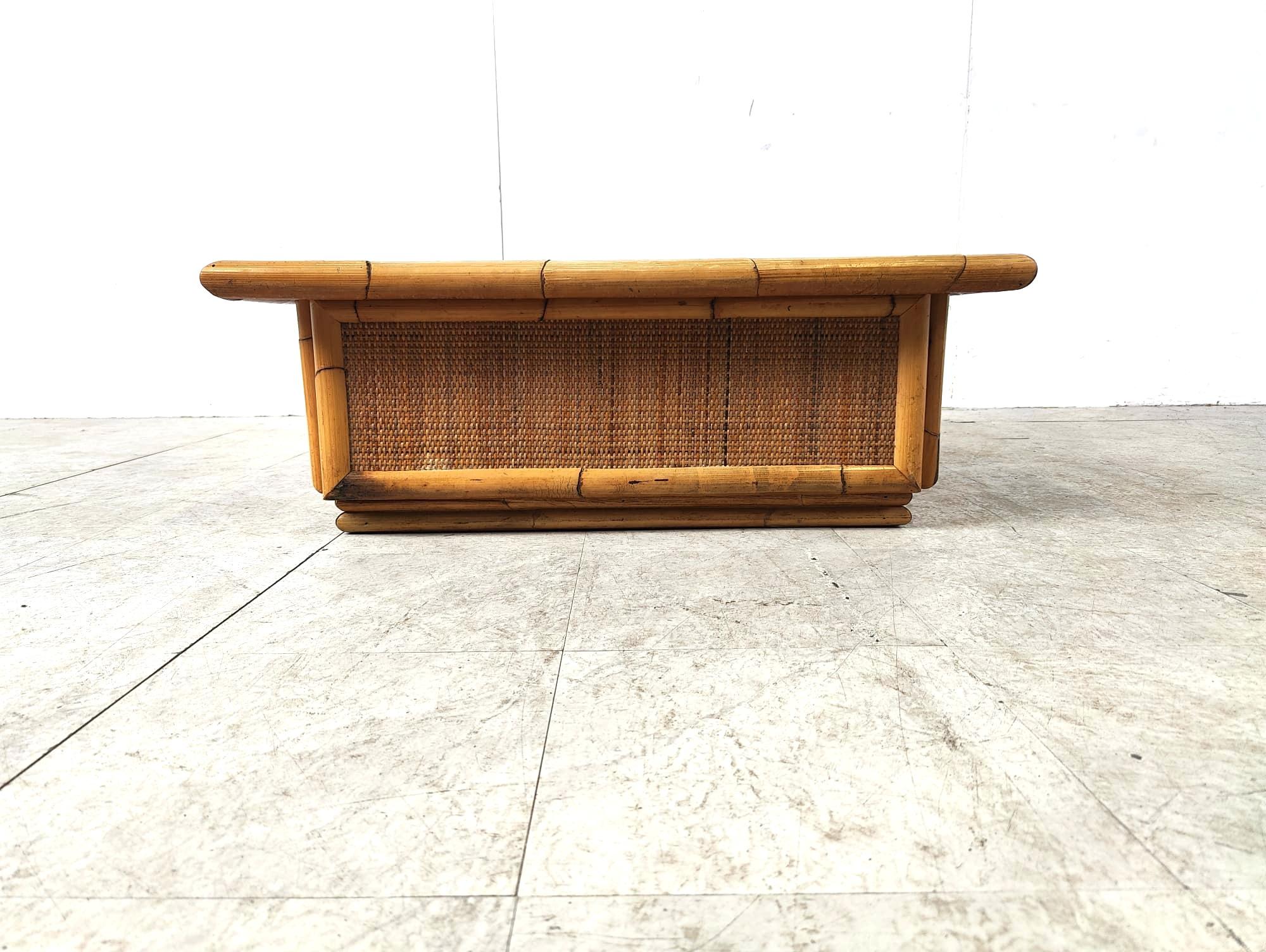 Bohemian Bamboo coffee table by Dal Vera, 1960 For Sale