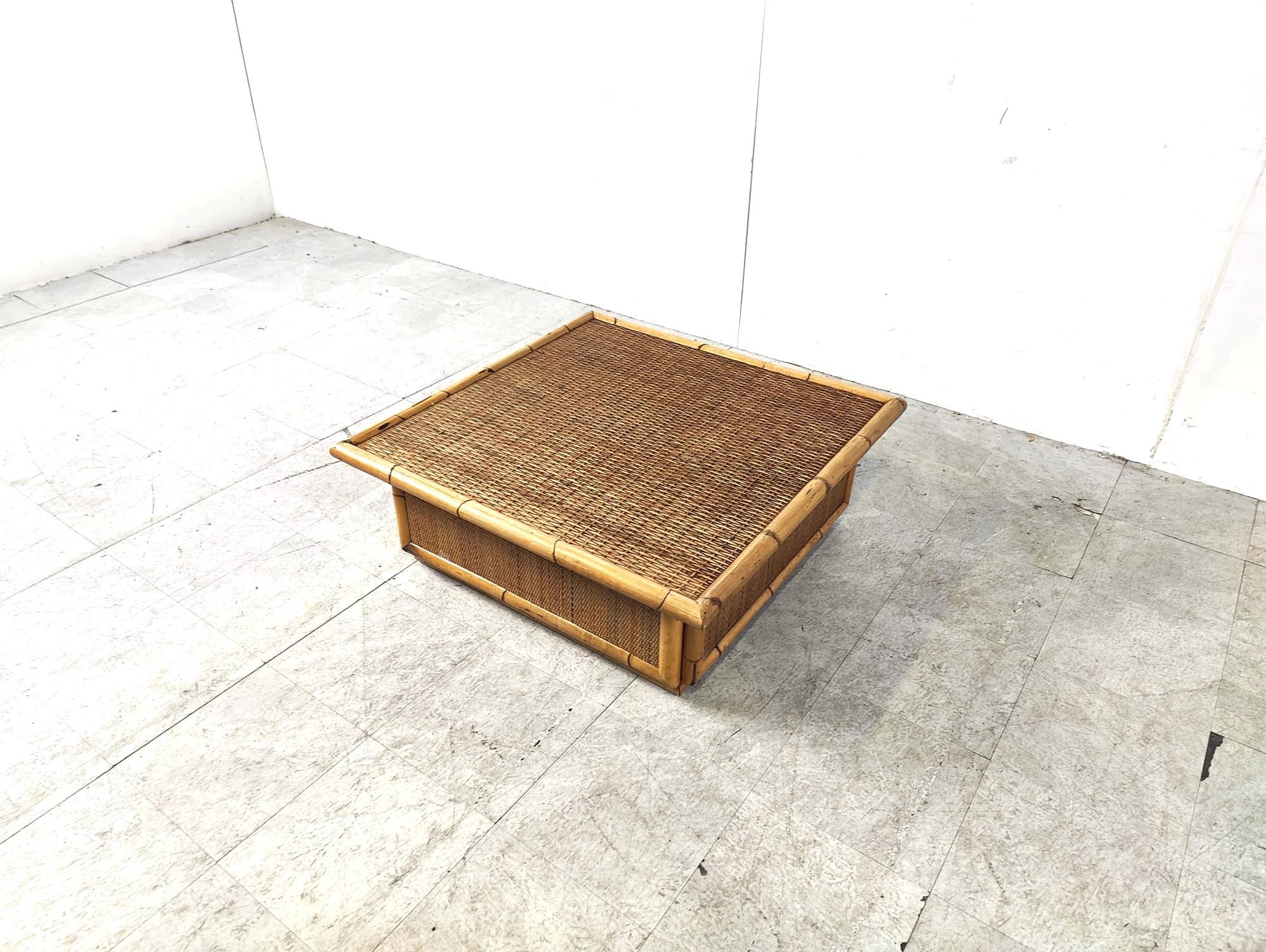 Bamboo coffee table by Dal Vera, 1960 In Good Condition For Sale In HEVERLEE, BE