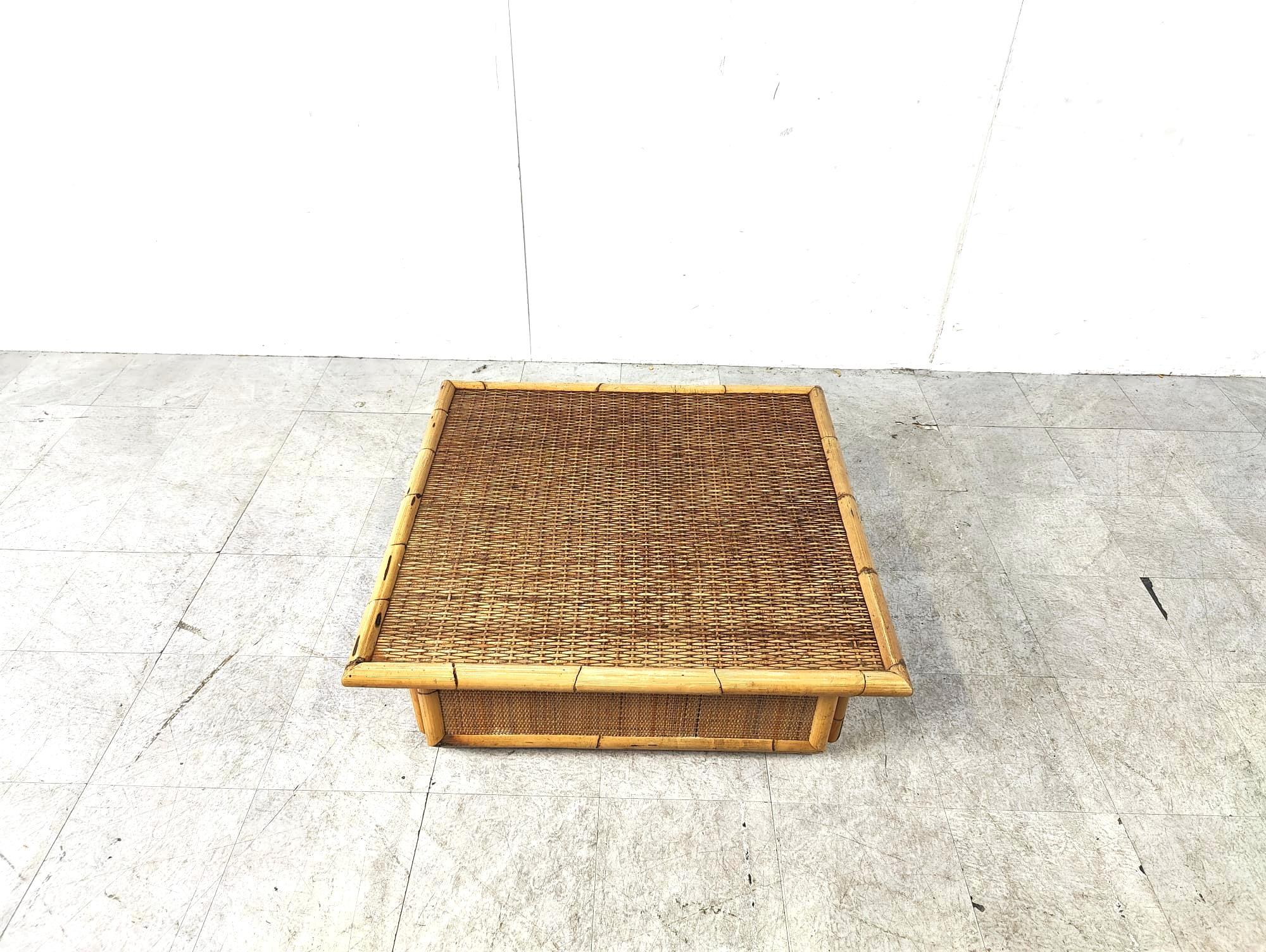 Mid-20th Century Bamboo coffee table by Dal Vera, 1960 For Sale