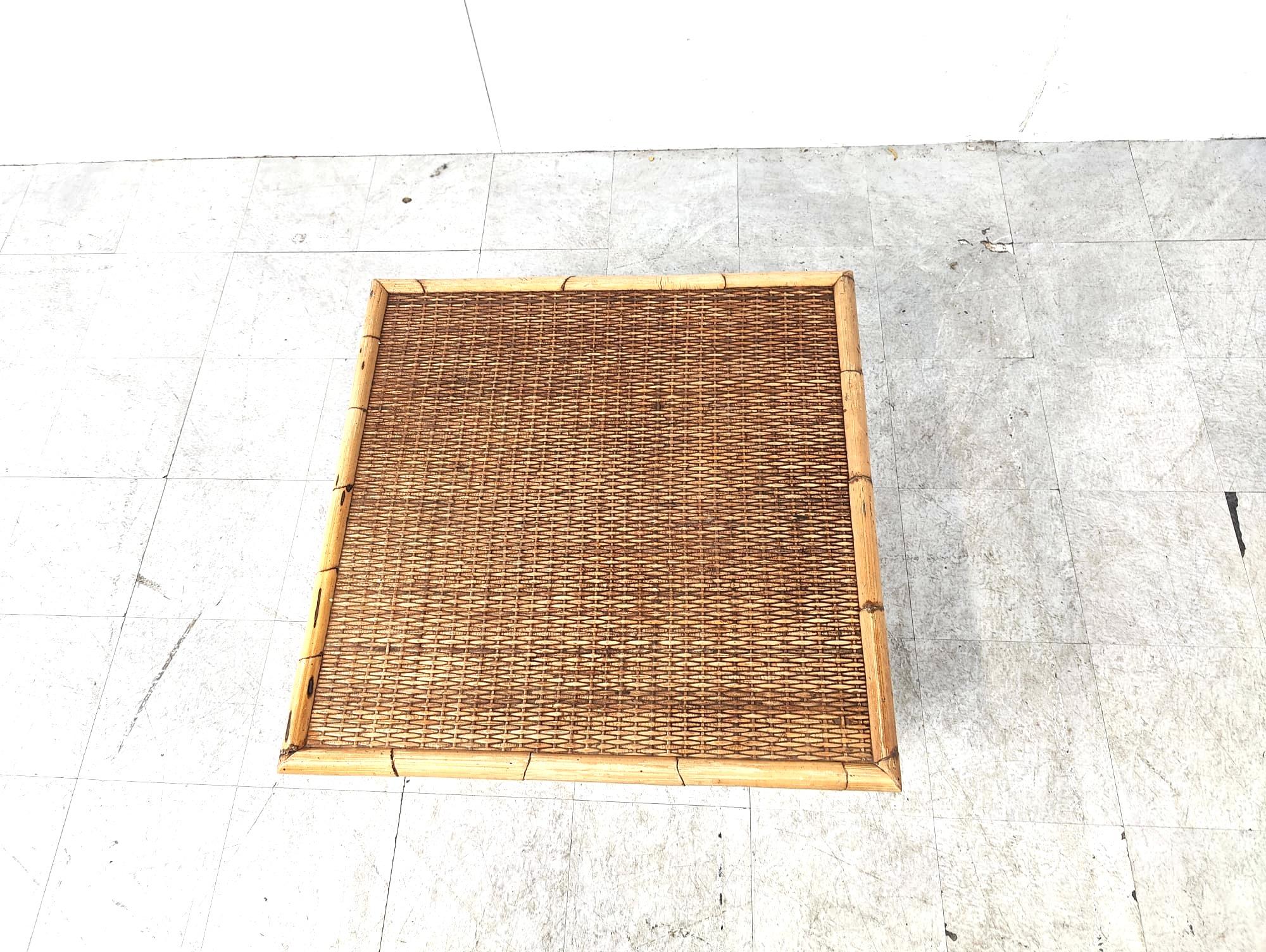 Bamboo coffee table by Dal Vera, 1960 For Sale 1