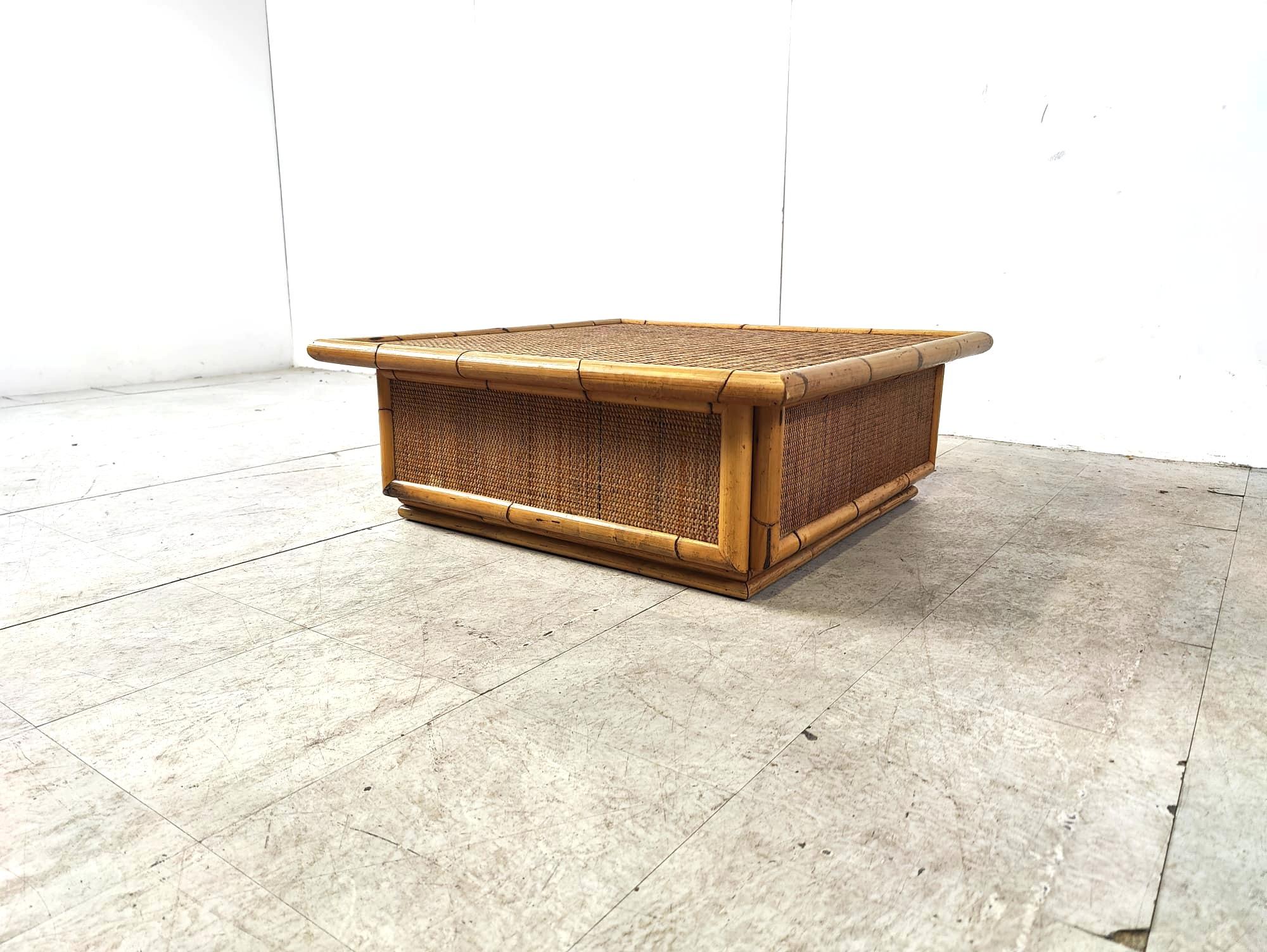 Bamboo coffee table by Dal Vera, 1960 For Sale 2
