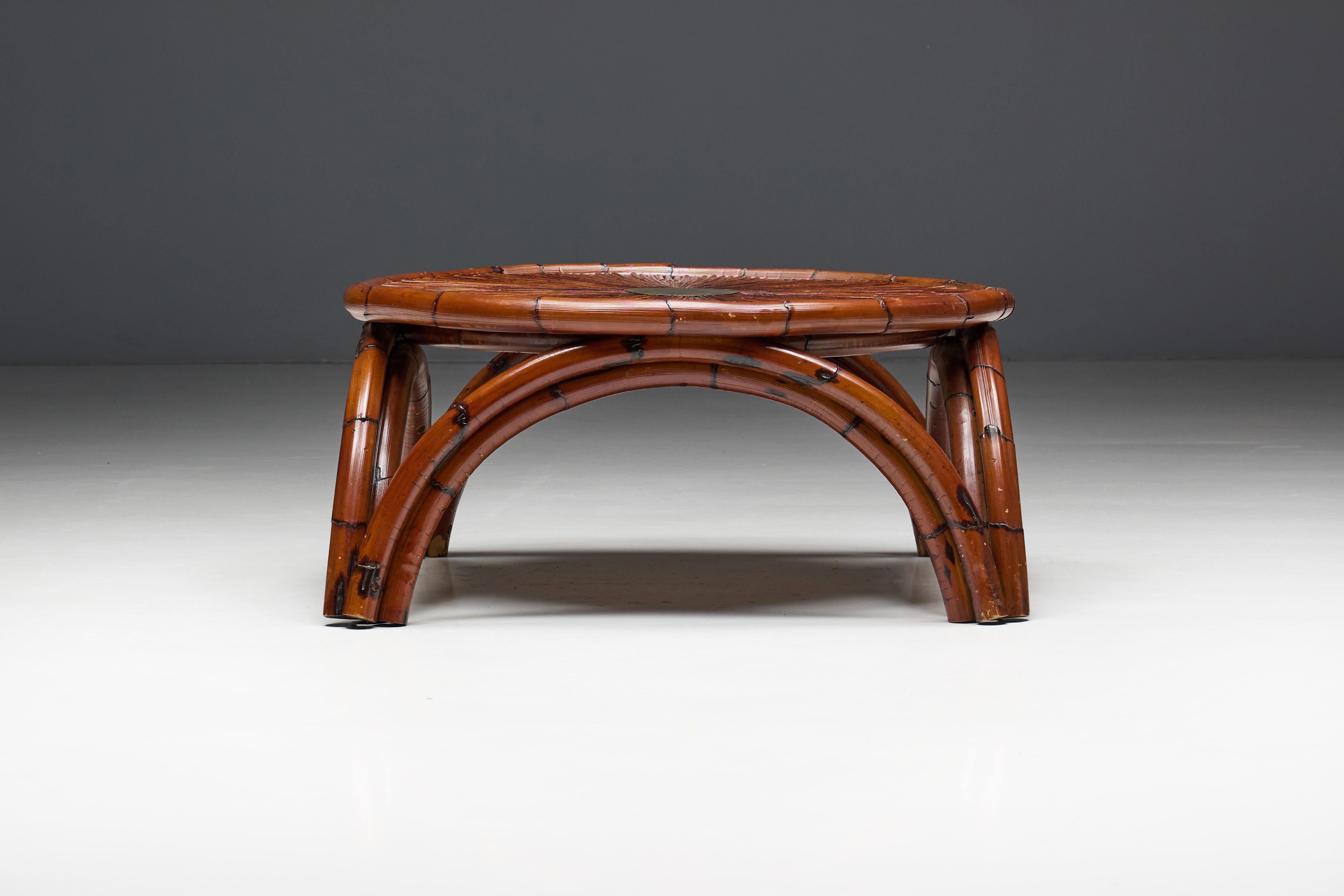 Couchtisch aus Bambus von Gabriella Crespi, Italien, 1970er Jahre im Angebot 4