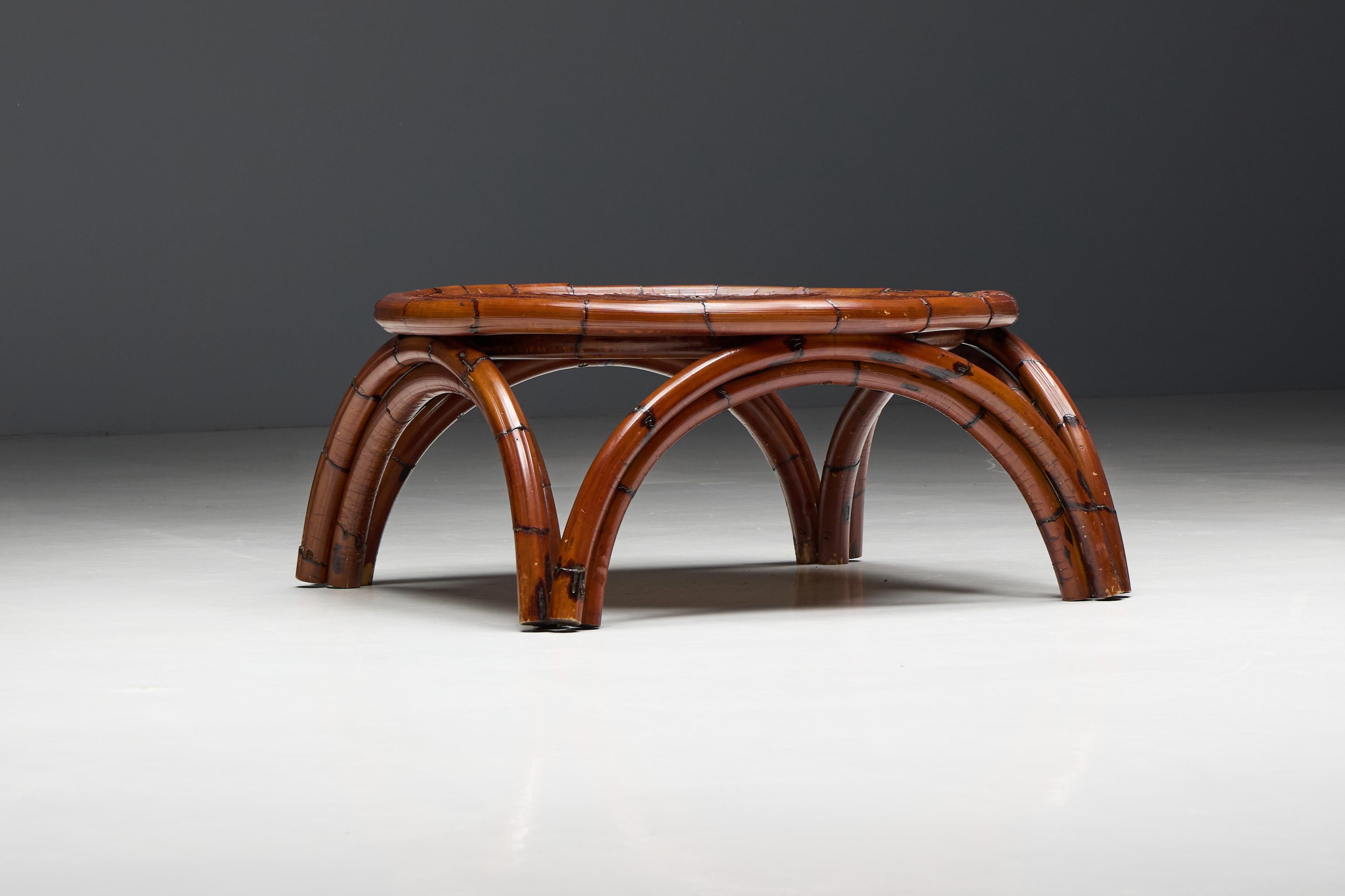 Couchtisch aus Bambus von Gabriella Crespi, Italien, 1970er Jahre im Angebot 6