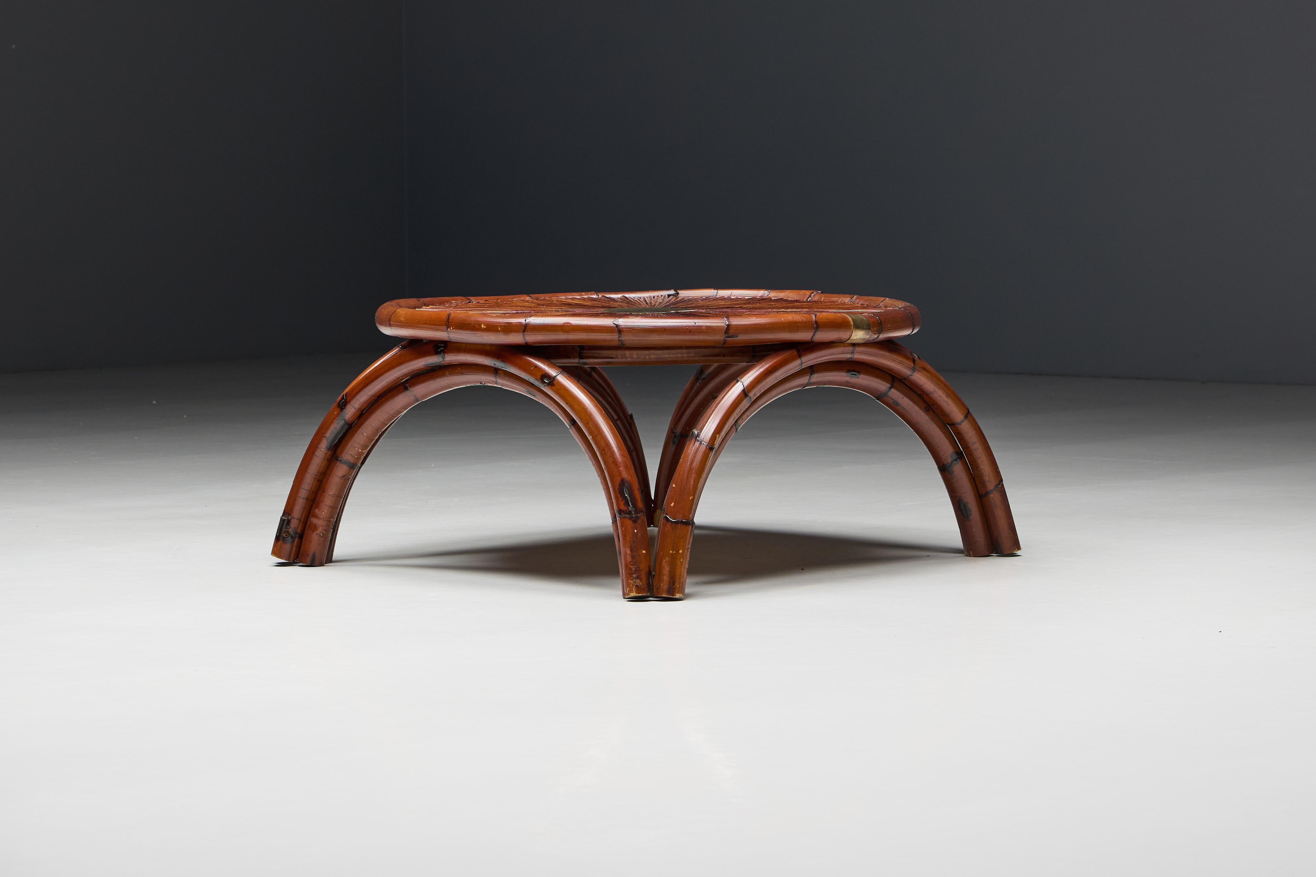 Couchtisch aus Bambus von Gabriella Crespi, Italien, 1970er Jahre im Angebot 9