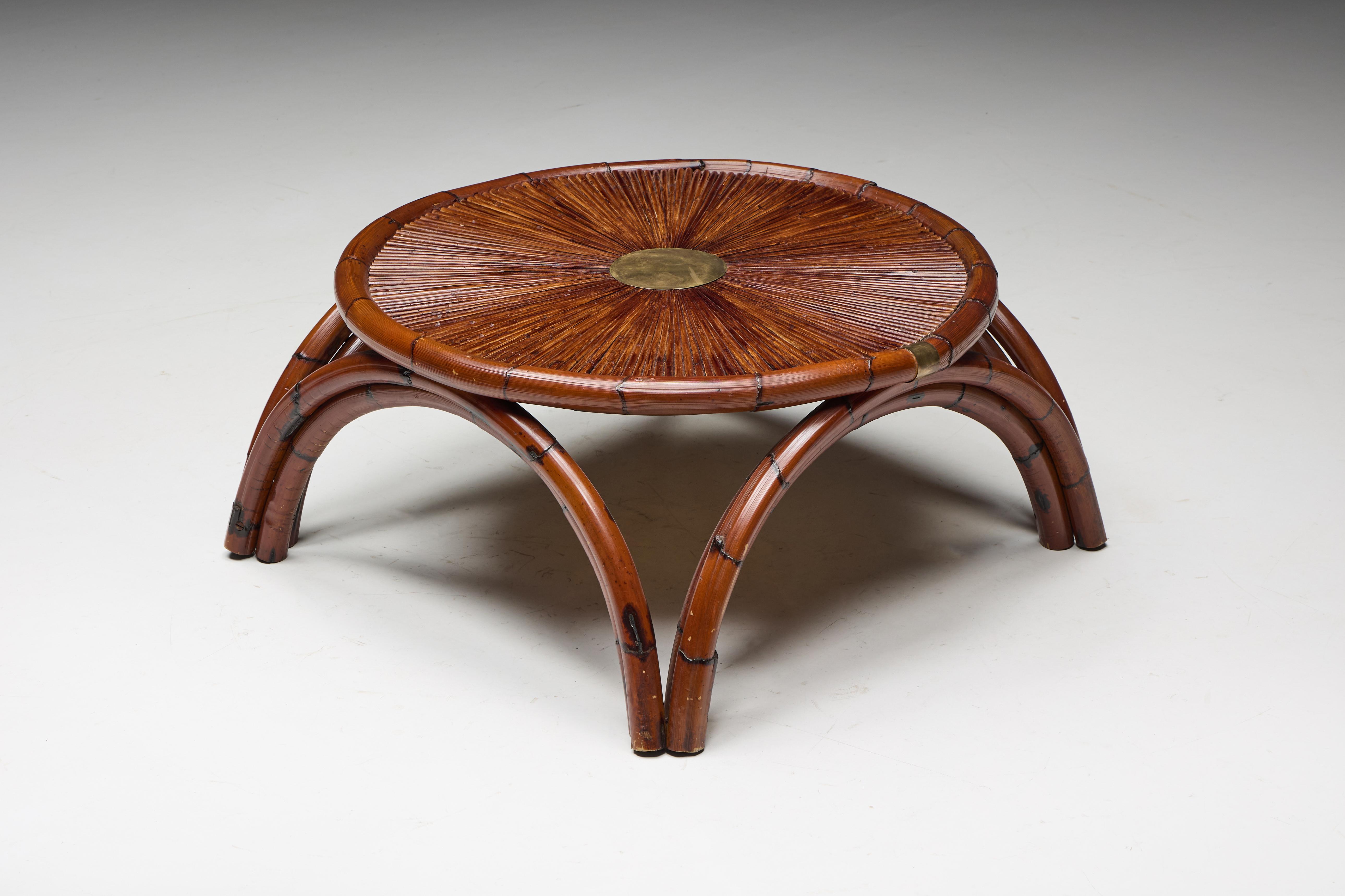 Couchtisch aus Bambus von Gabriella Crespi, Italien, 1970er Jahre im Angebot 10
