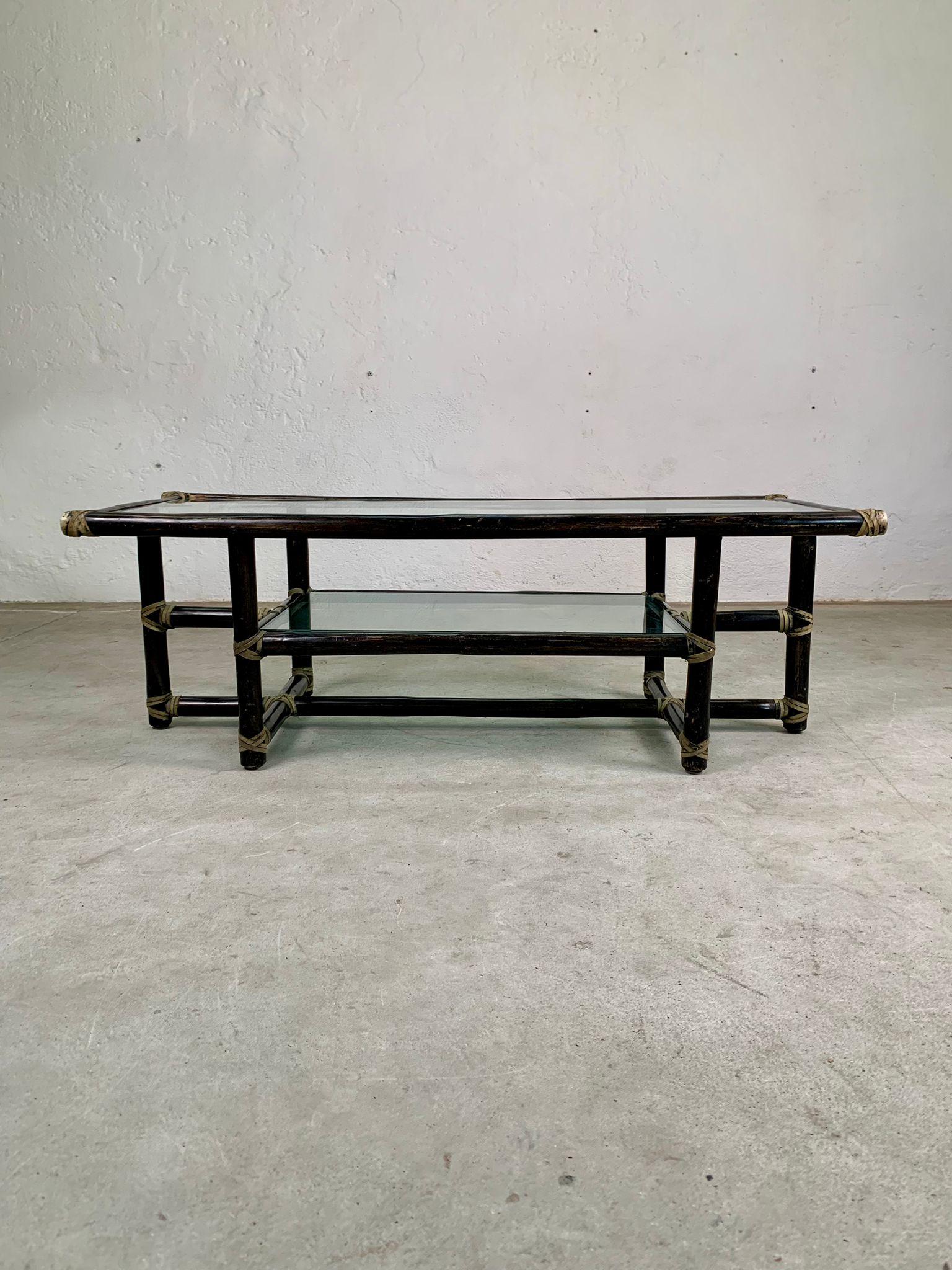 Table basse en bambou par Lyda Levi pour McGuire, 1960s en vente 4