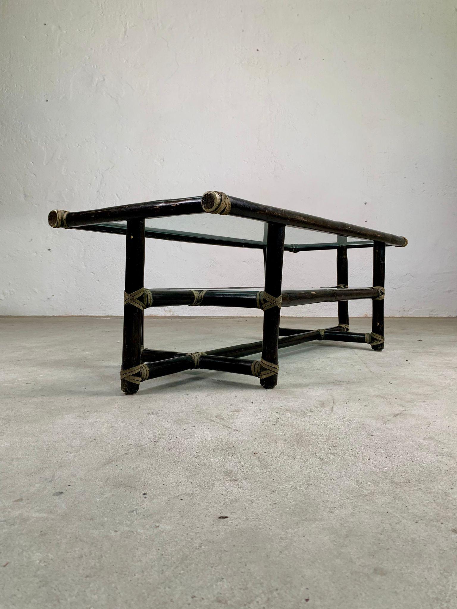 American Table basse en bambou par Lyda Levi pour McGuire, 1960s en vente