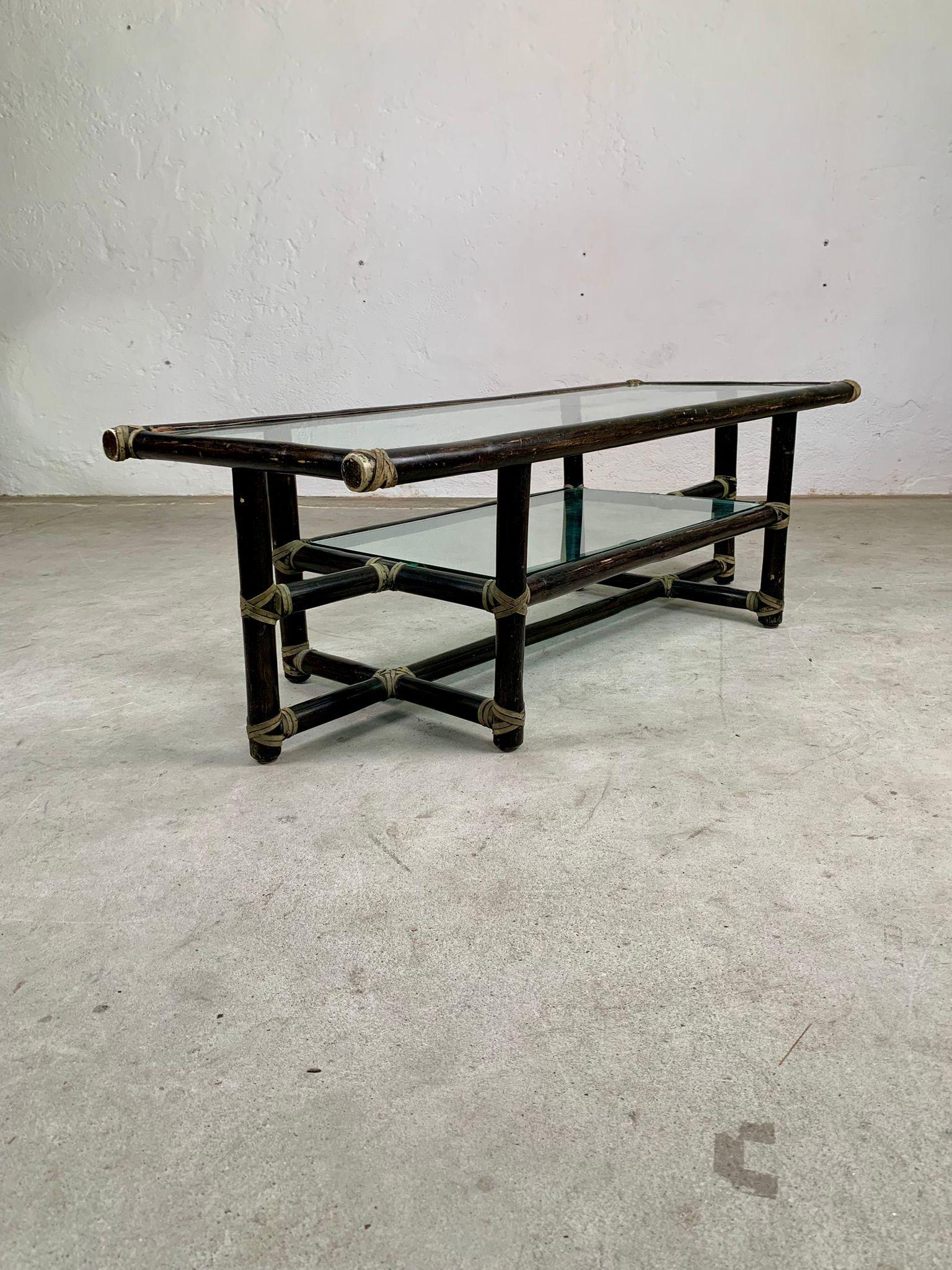 Mid-20th Century Table basse en bambou par Lyda Levi pour McGuire, 1960s en vente