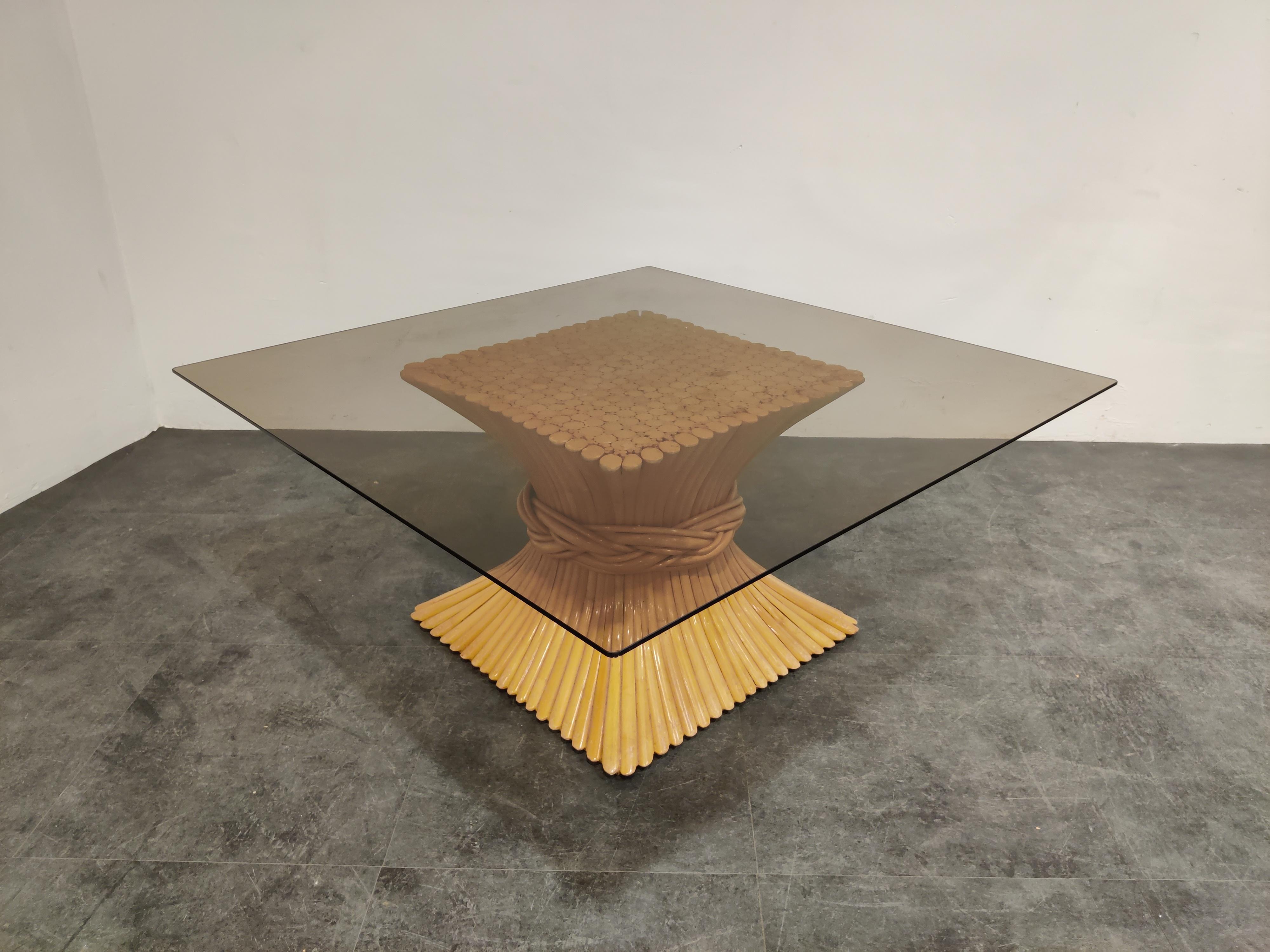 Mesa baja de bambú de McGuire, años 80 en venta 3