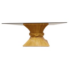 Bamboo Coffee Table by McGuire, 1980s