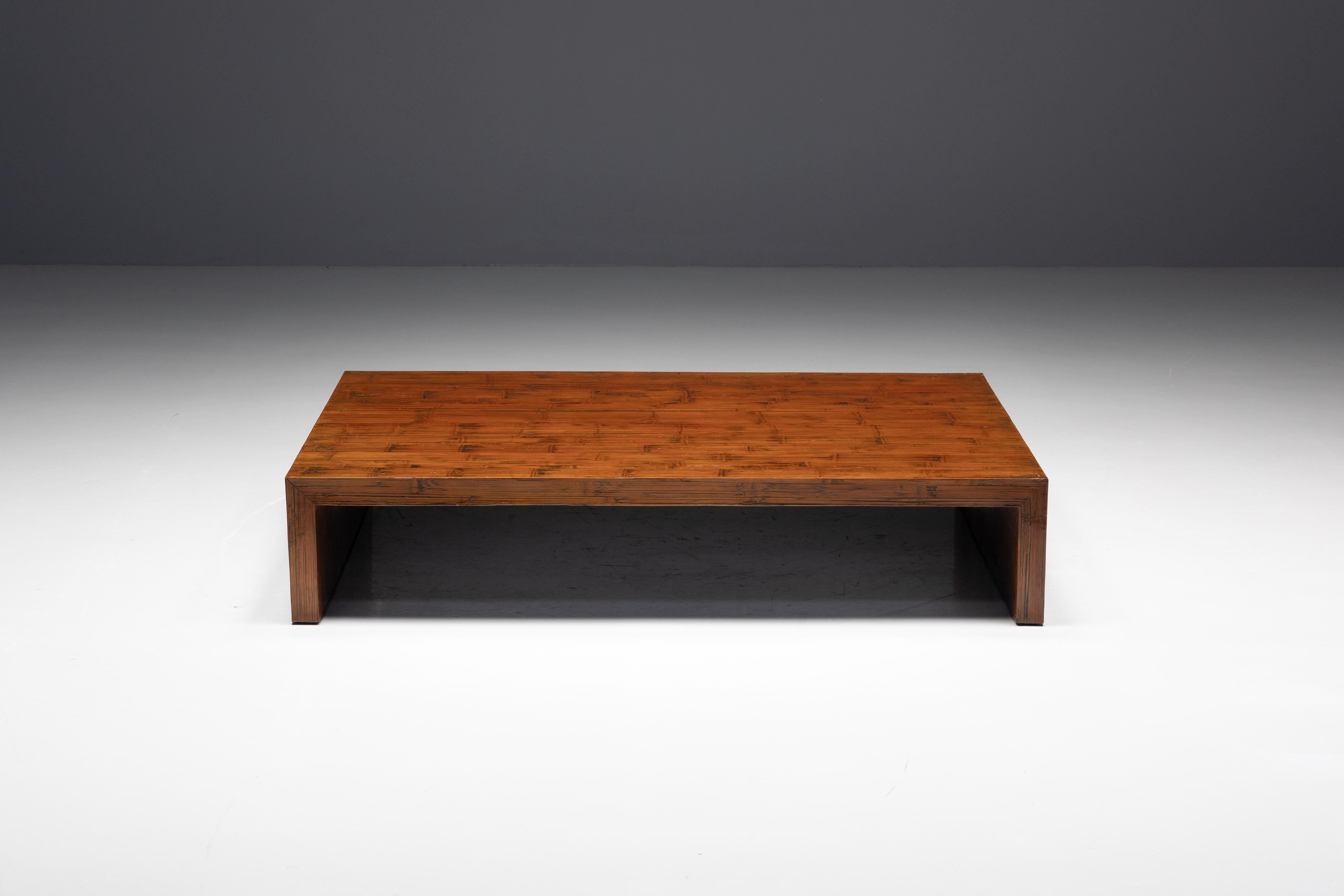 Bamboo Coffee Table in the Style of Axel Vervoordt, Belgium, 1980s 4