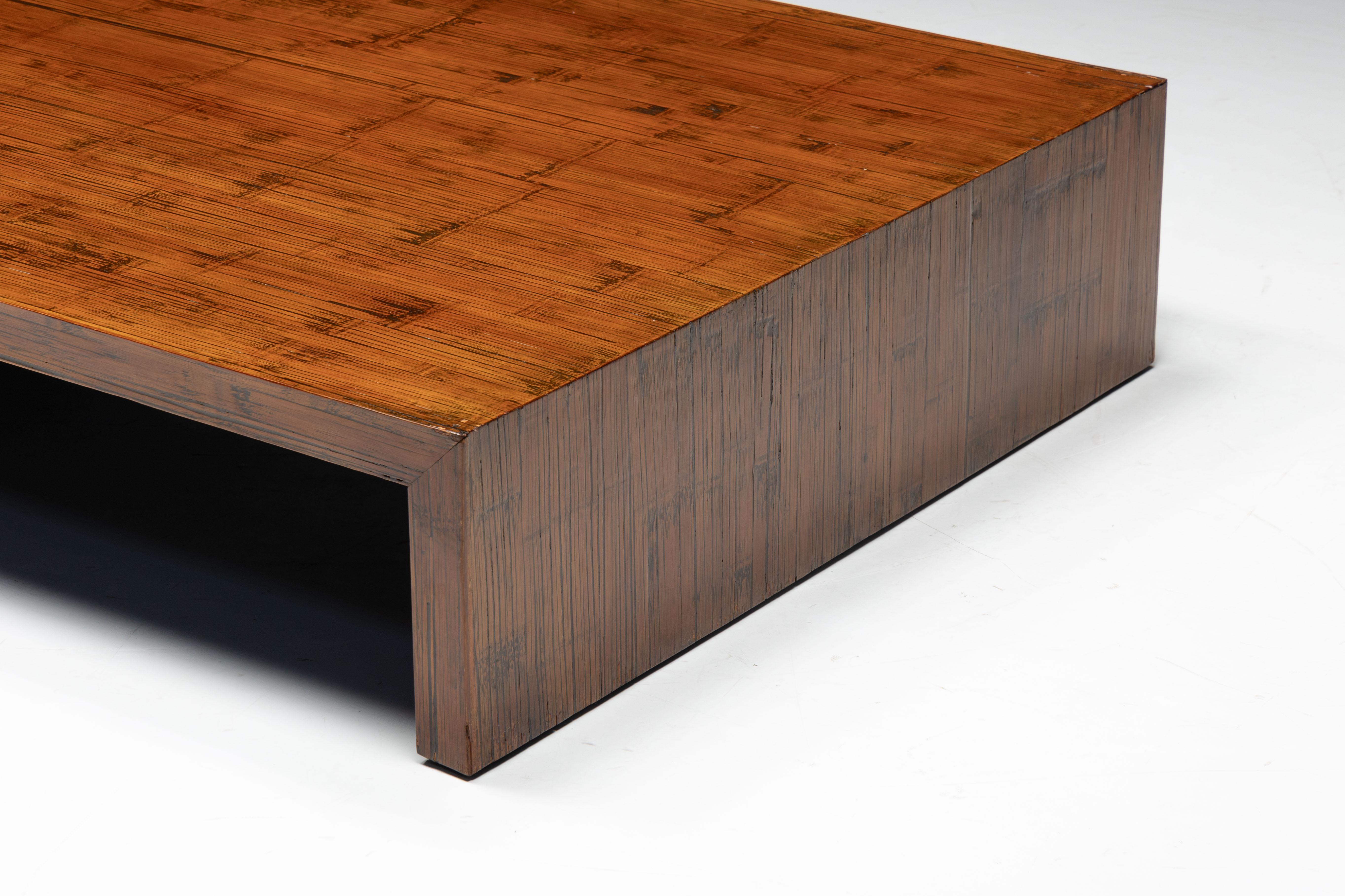 Bamboo Coffee Table in the Style of Axel Vervoordt, Belgium, 1980s 5