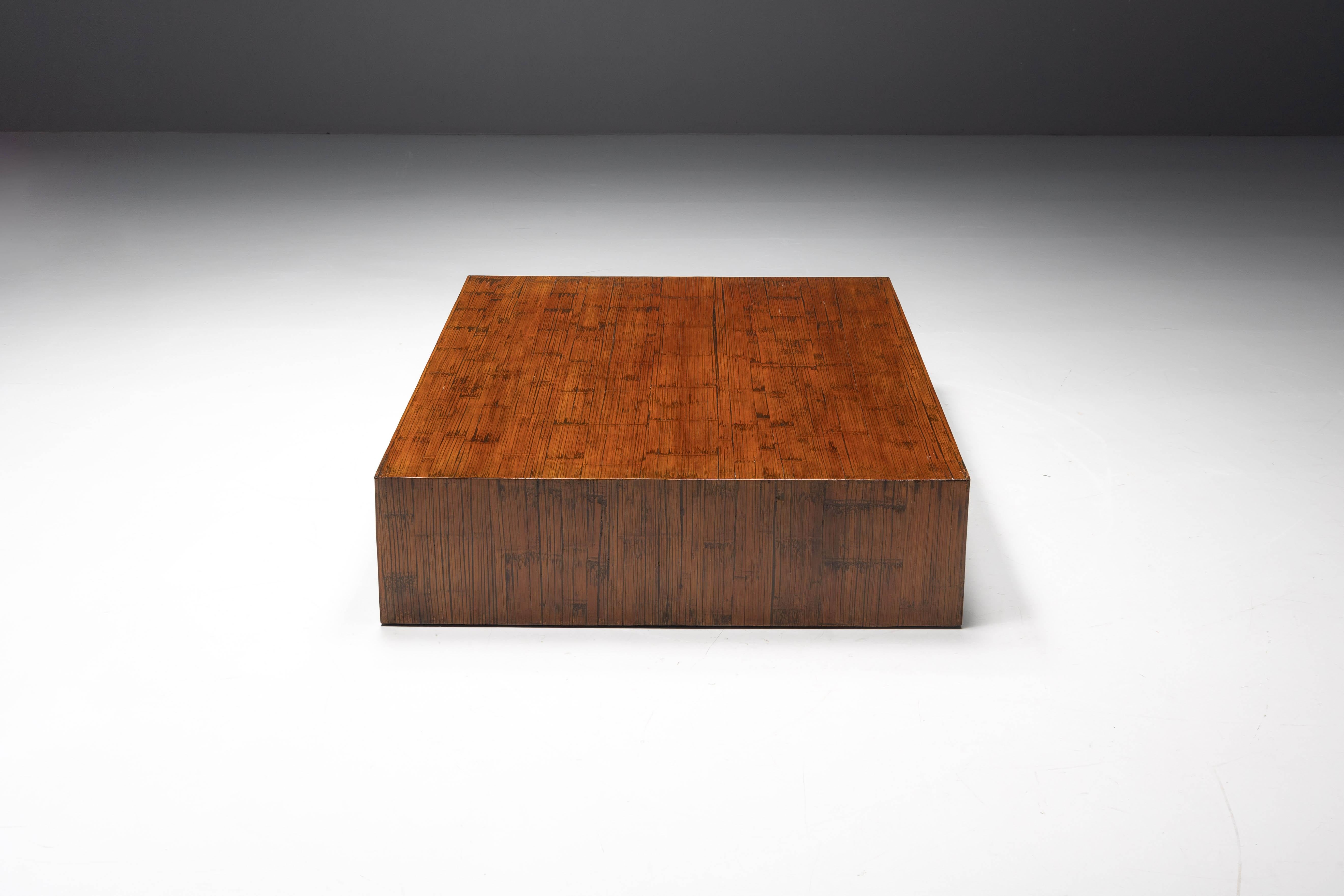 Bamboo Coffee Table in the Style of Axel Vervoordt, Belgium, 1980s 6