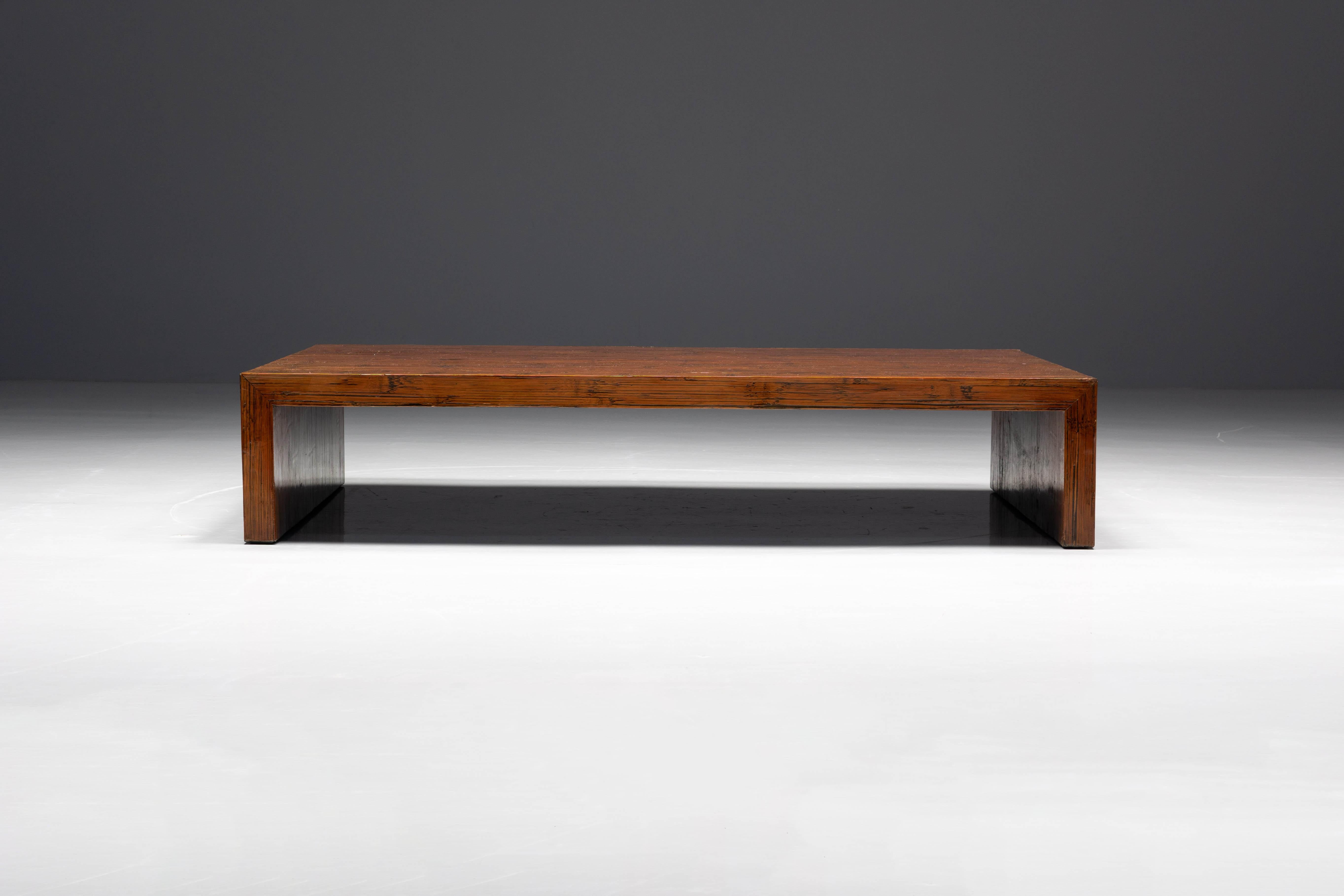 Bamboo Coffee Table in the Style of Axel Vervoordt, Belgium, 1980s 7