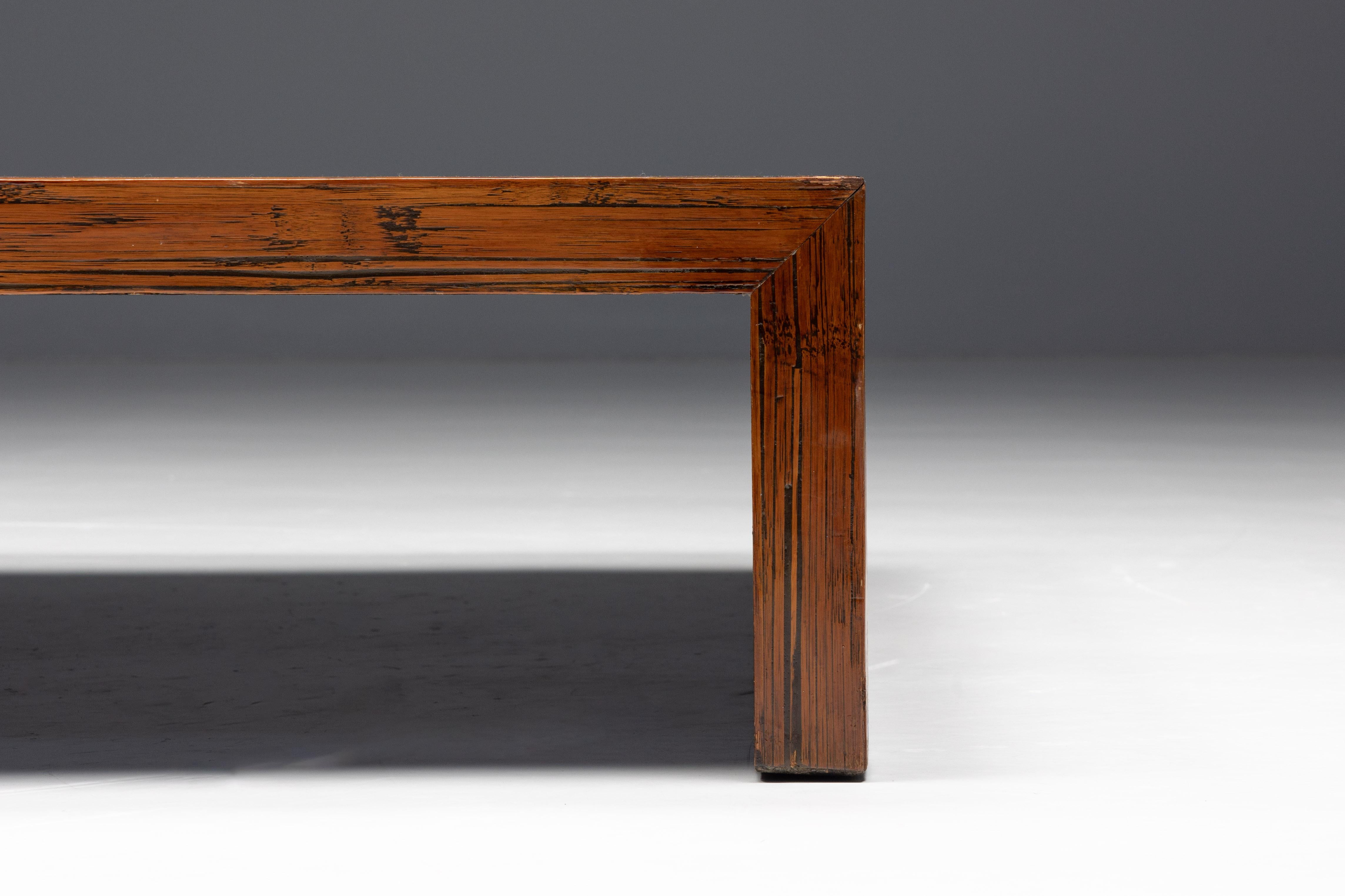 Bamboo Coffee Table in the Style of Axel Vervoordt, Belgium, 1980s 8