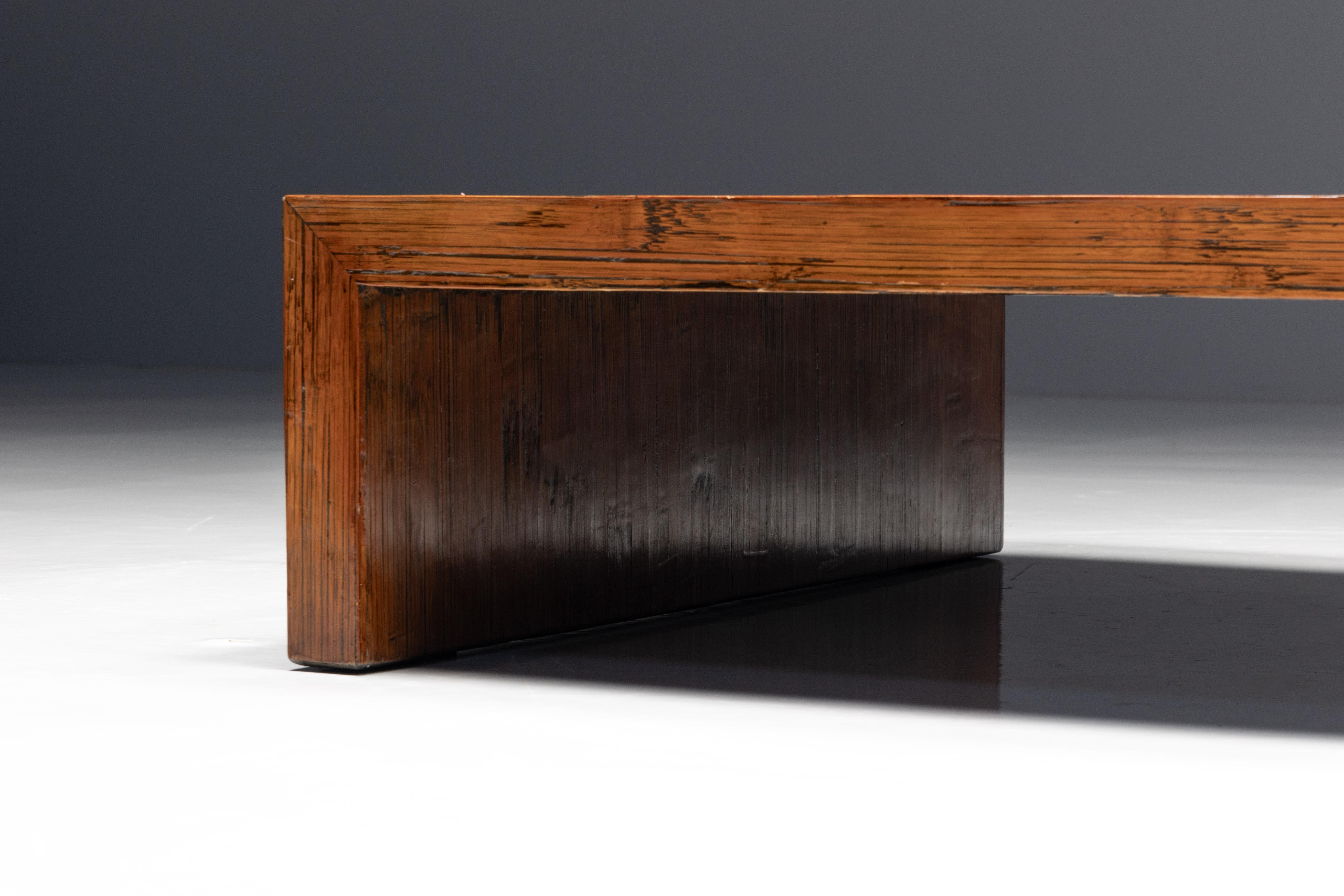 Bamboo Coffee Table in the Style of Axel Vervoordt, Belgium, 1980s 10