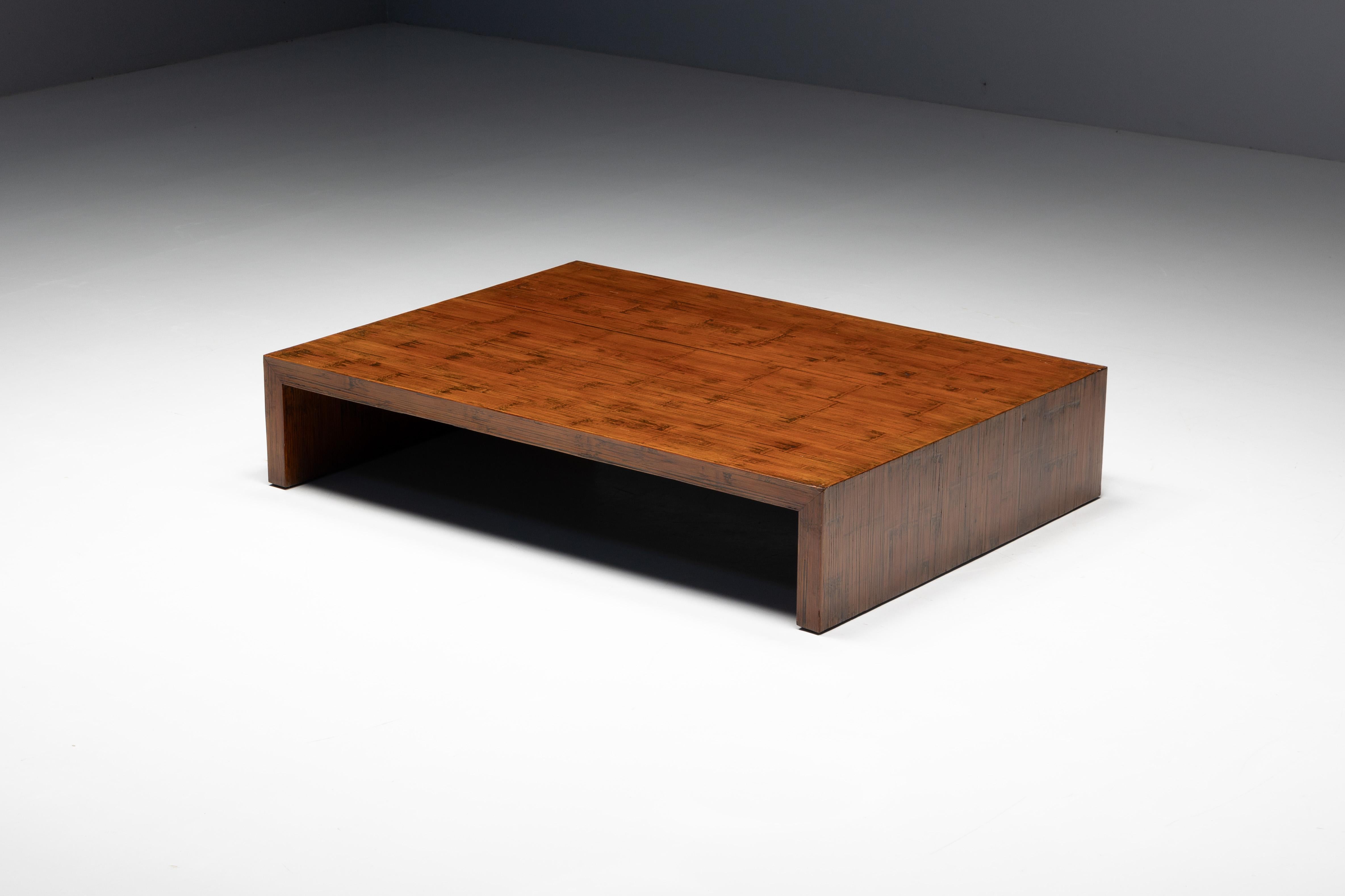 Bamboo Coffee Table in the Style of Axel Vervoordt, Belgium, 1980s 3