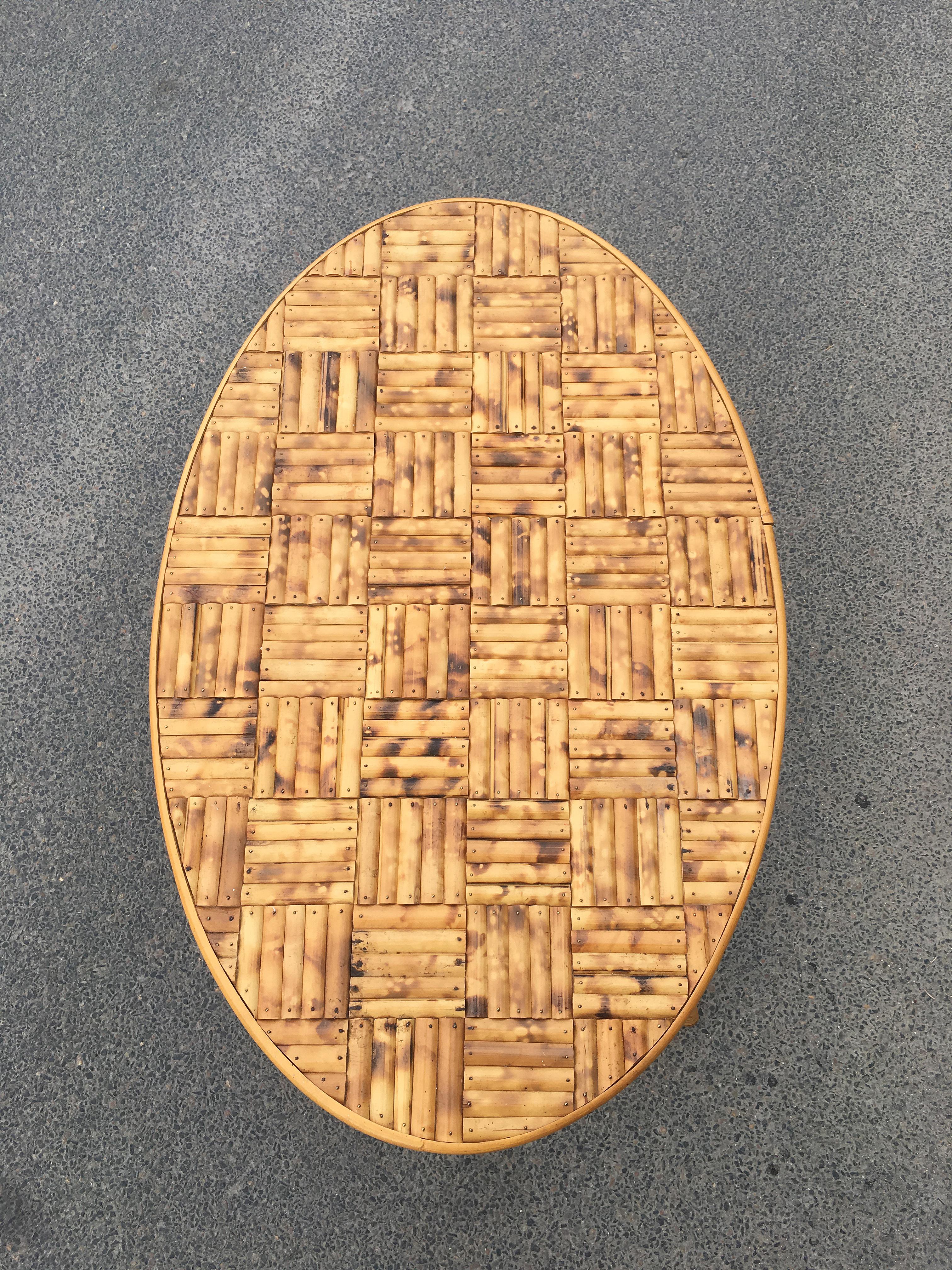 table made of bamboo
