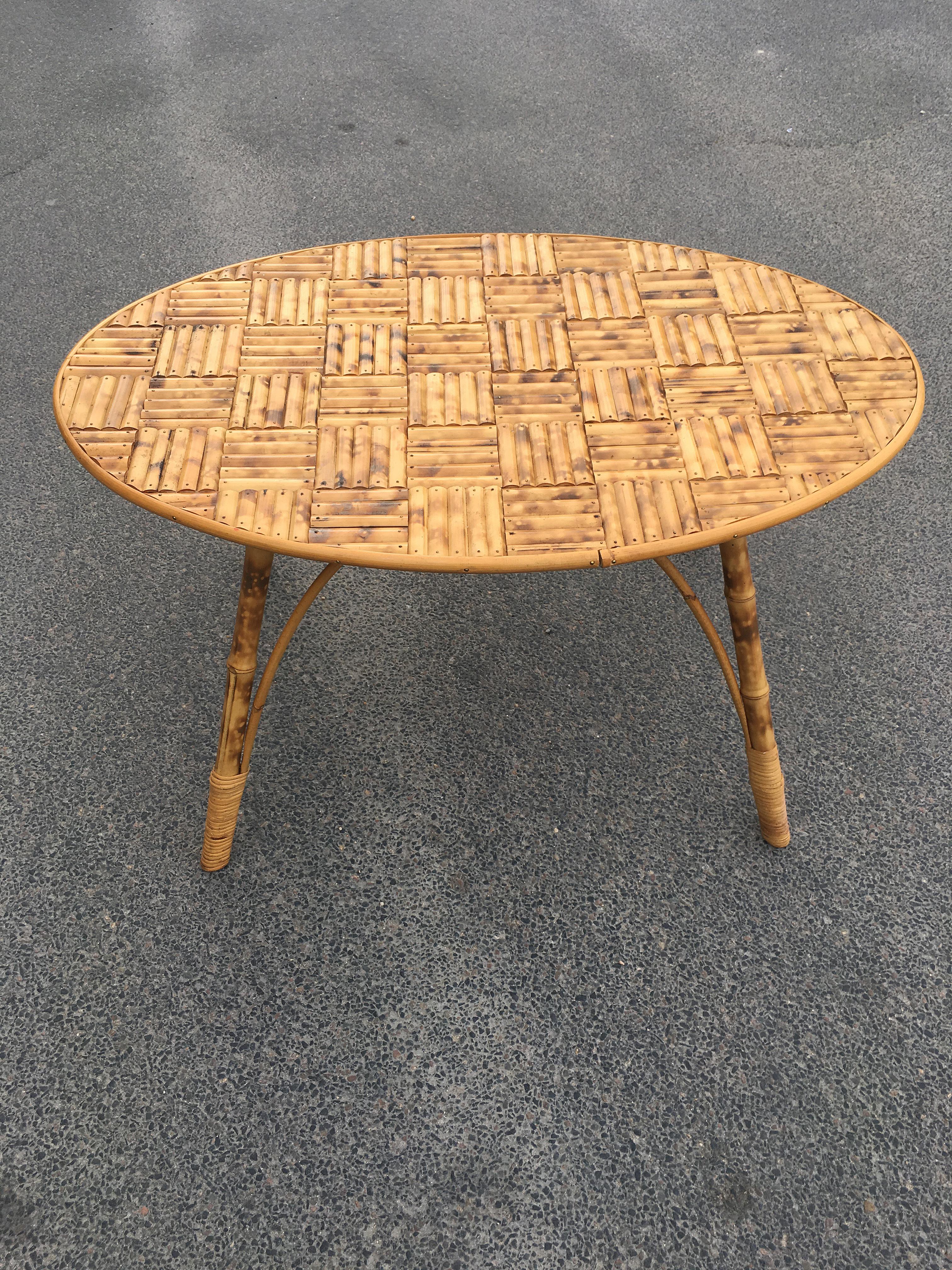 bamboo stick table