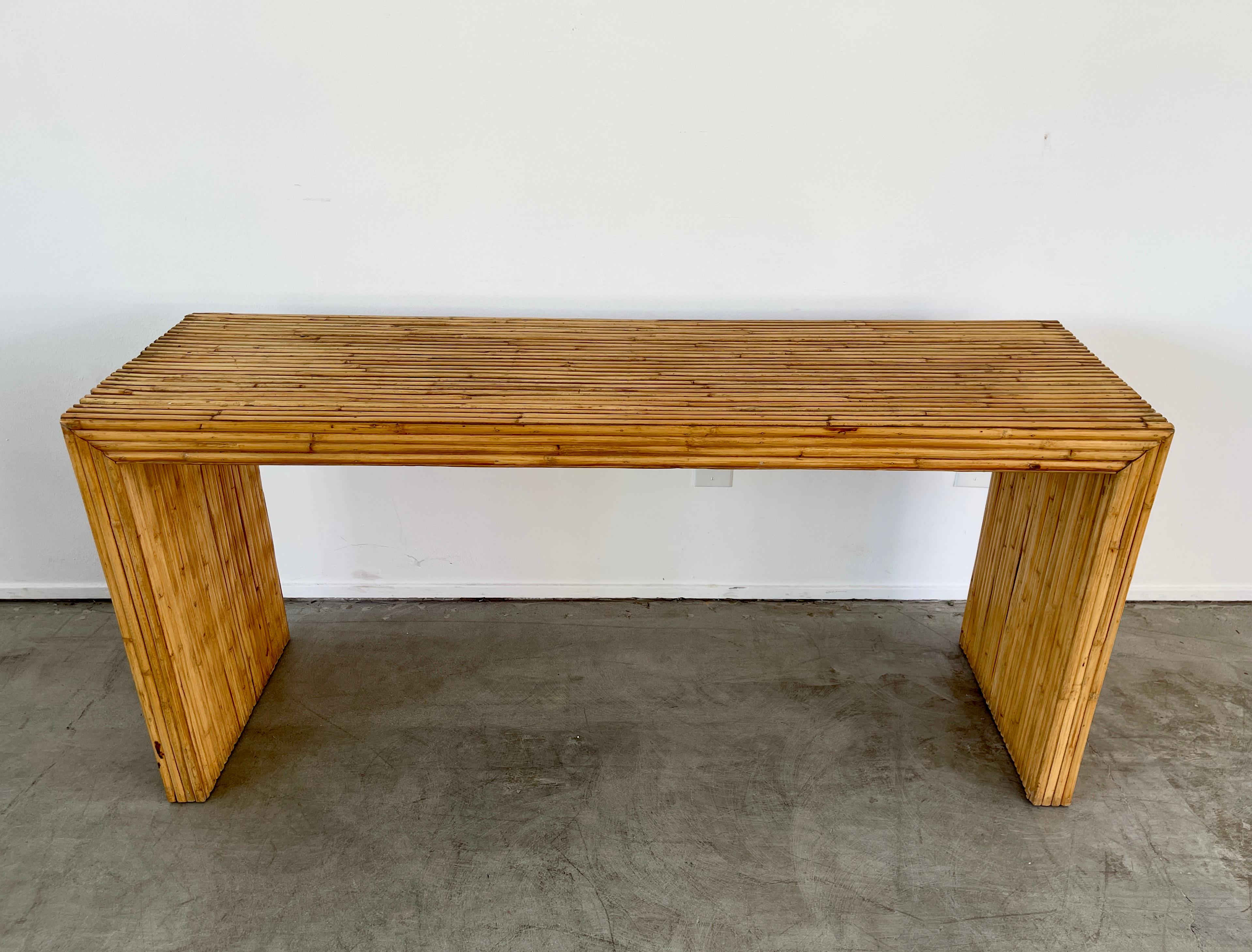 Mid-20th Century Bamboo Console